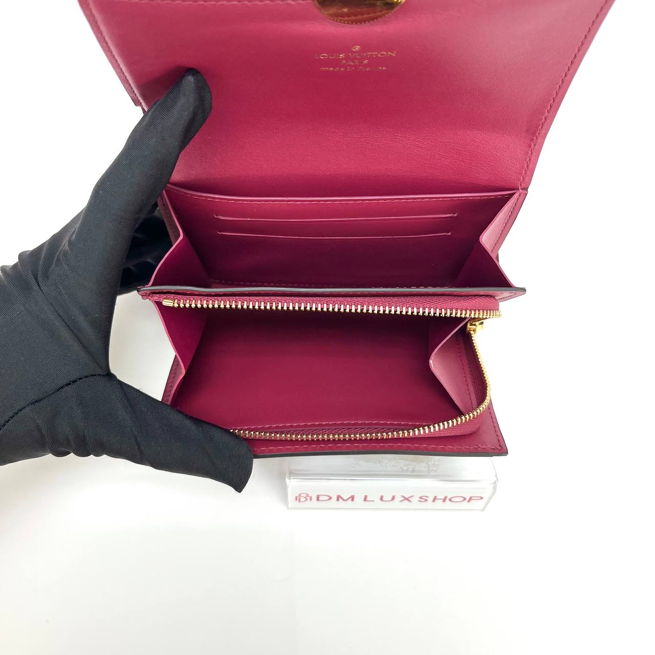 LV Monogram Portefeuille Flore Compact Wallet GHW