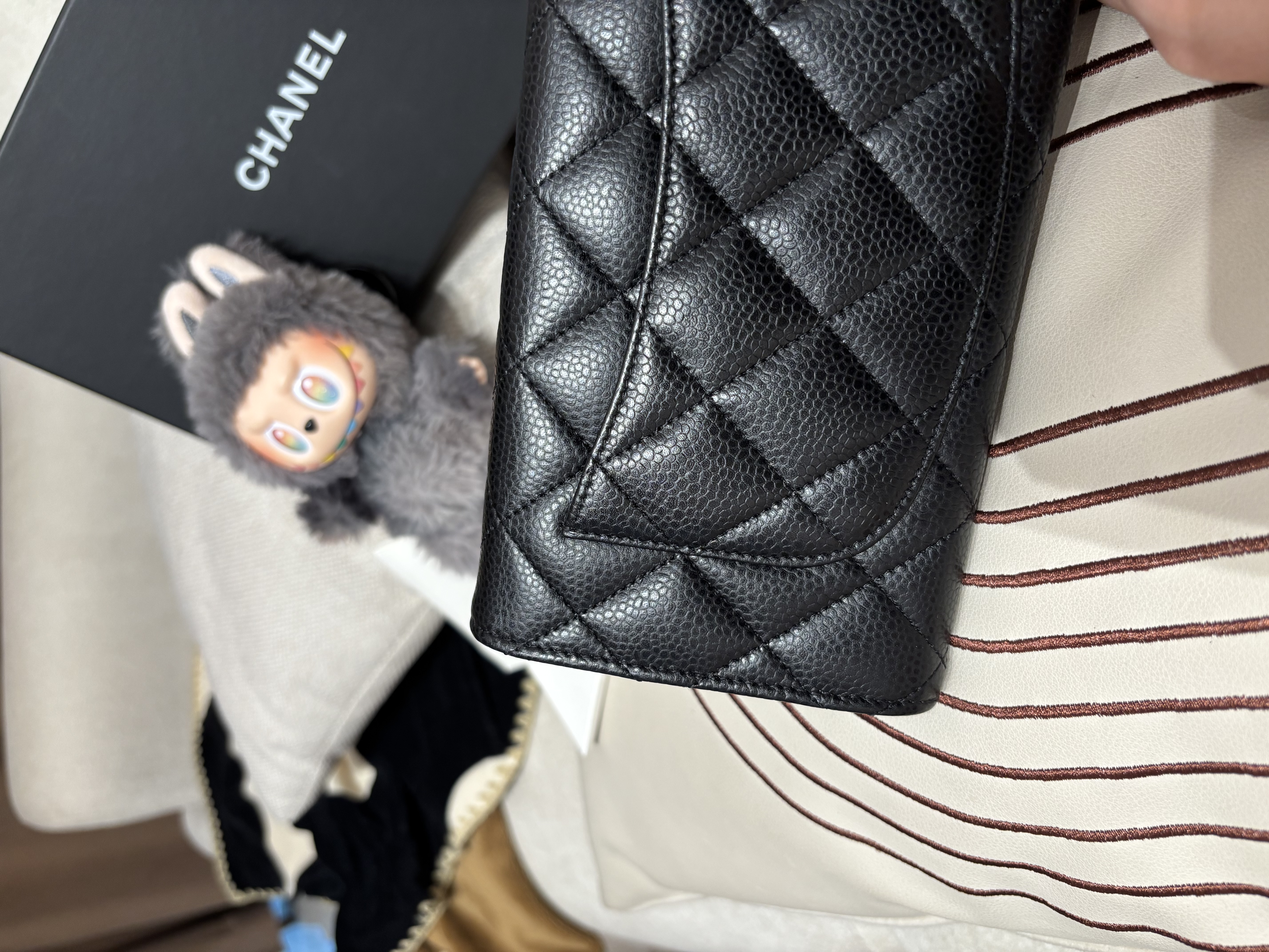 Chanel classic wallet 黑色荔枝牛皮經典長銀包金扣,100%Authentic, 未使用品unused ✅專門店收據✅晶片✅塵袋✅盒 