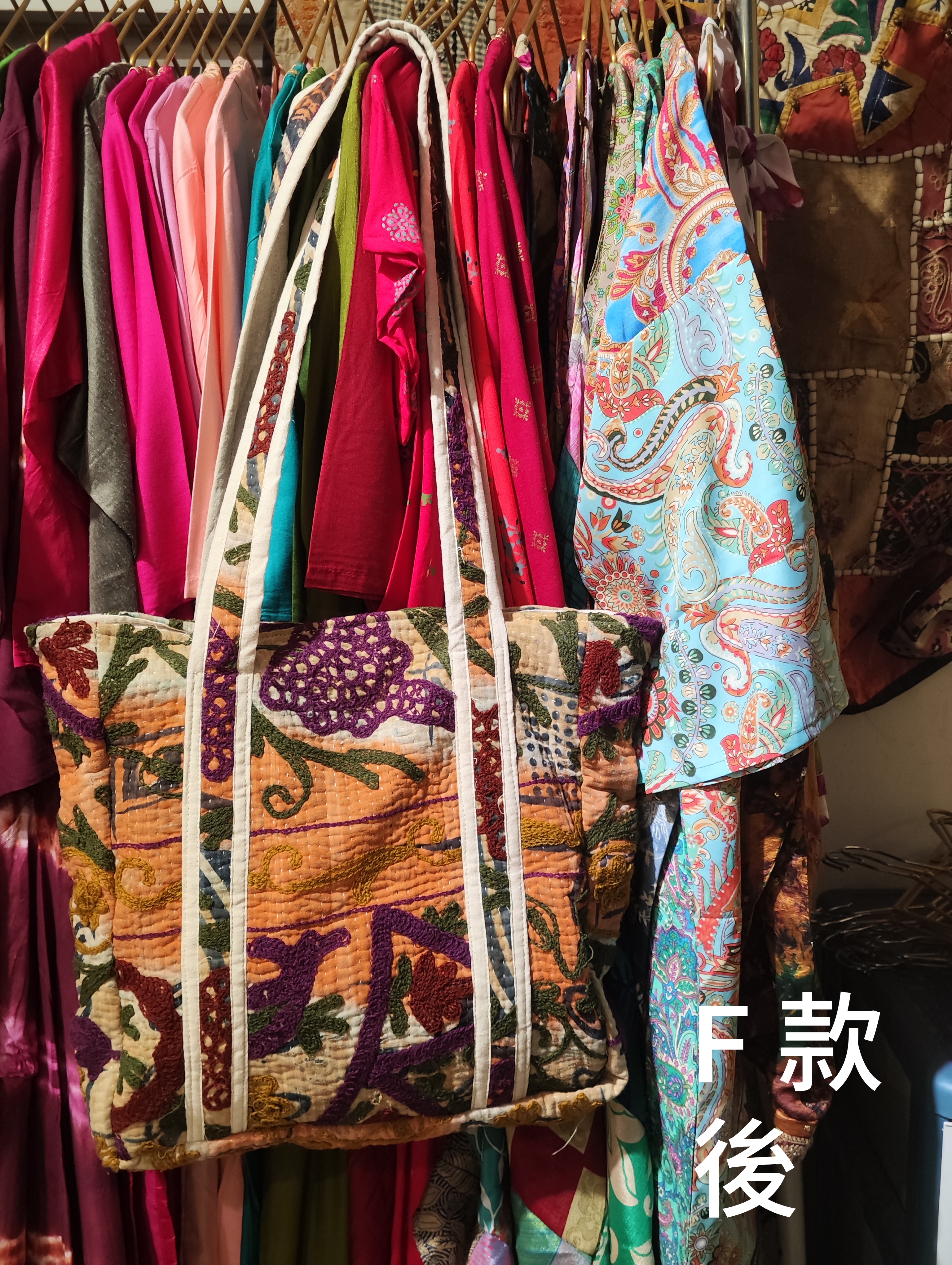 印度古布剌繡 tote bag