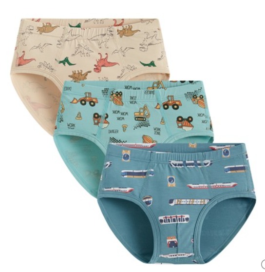 莫代爾印花三角褲(3入)-男童