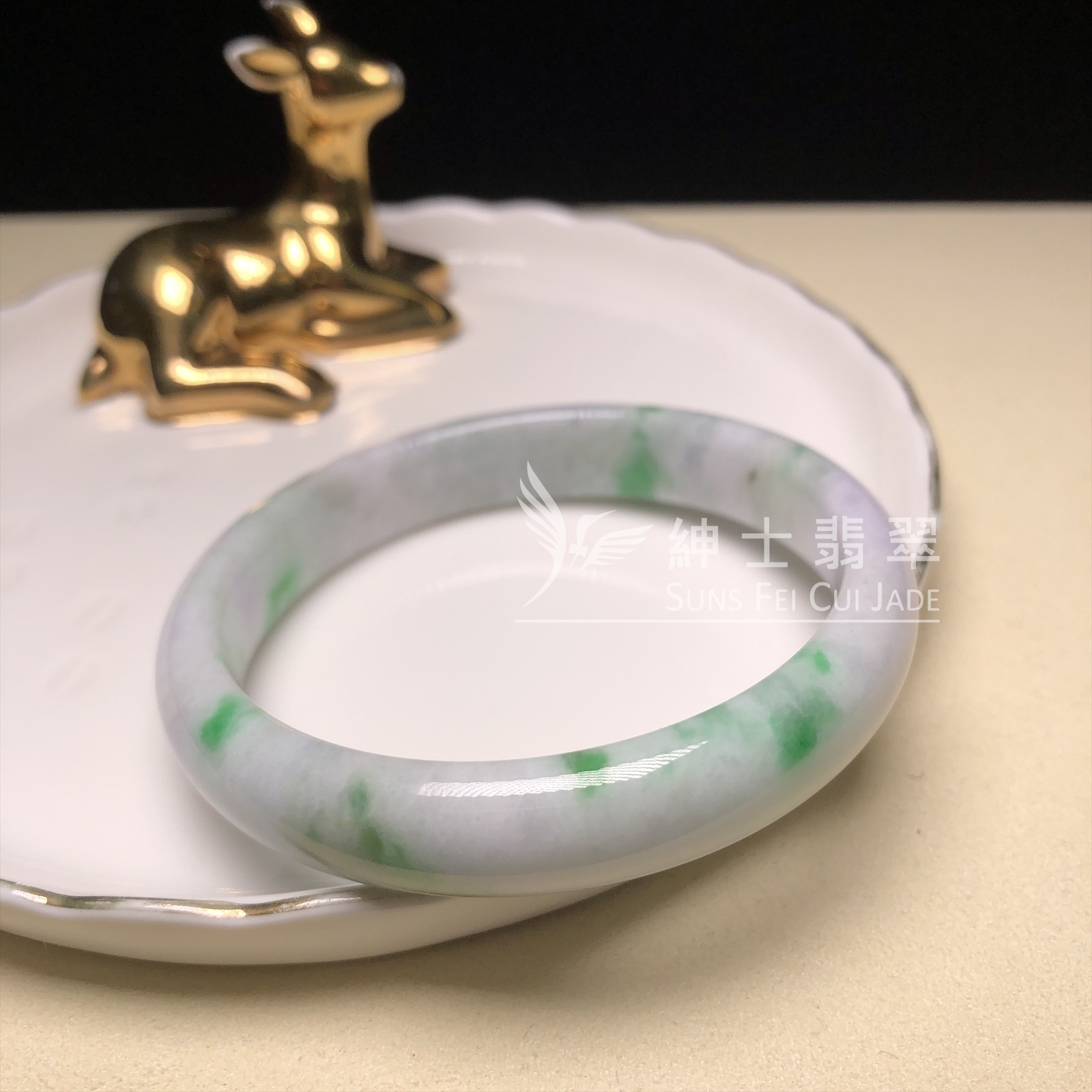 紫底飄翠福鐲56.4mm  YM00150