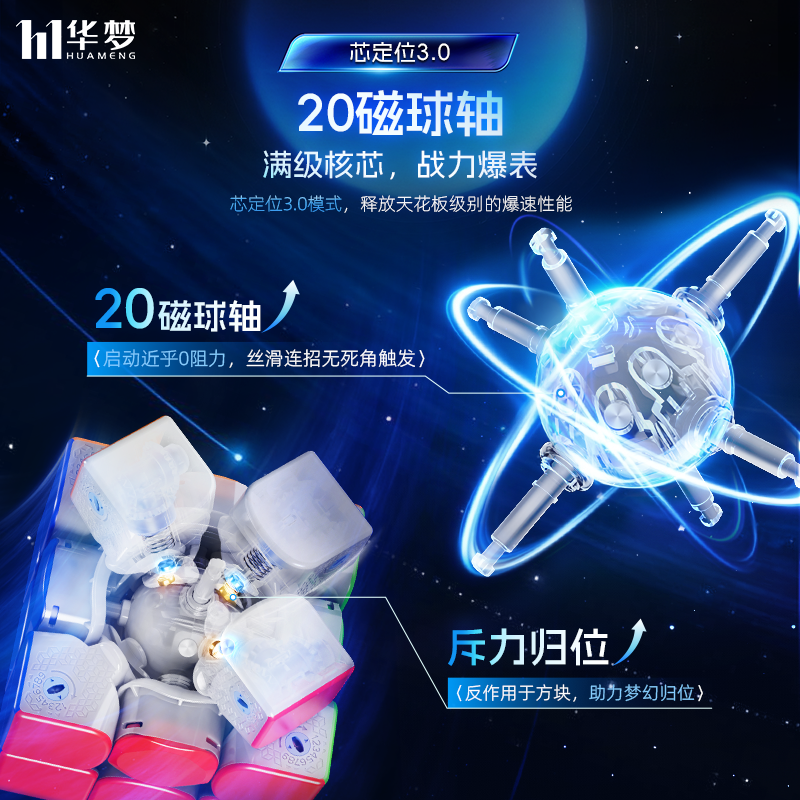 魔域 華夢TG V2 3x3磁力扭計骰