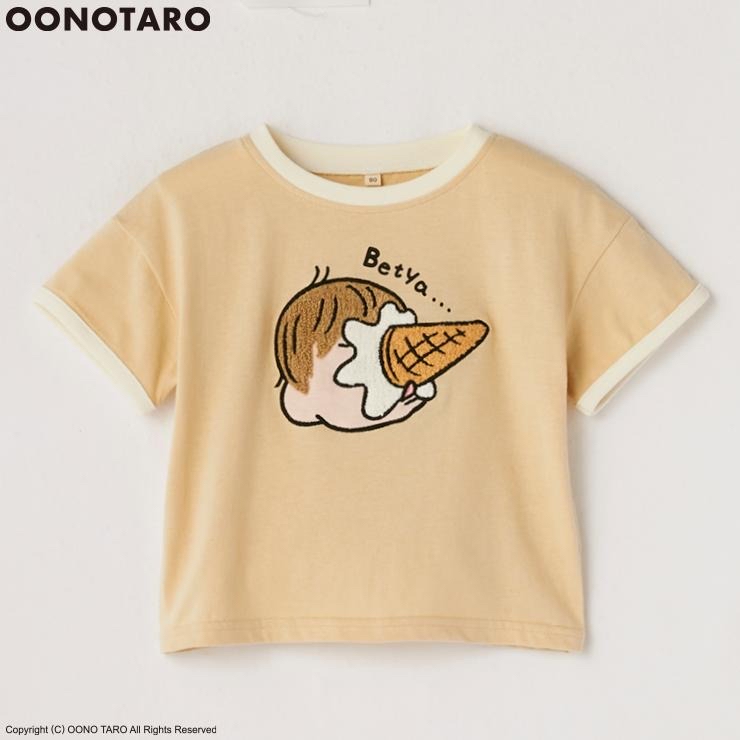 🇯🇵限量預訂 日本直送🇯🇵Oonotaro人物甜筒毛毛刺繡貼花短袖T恤