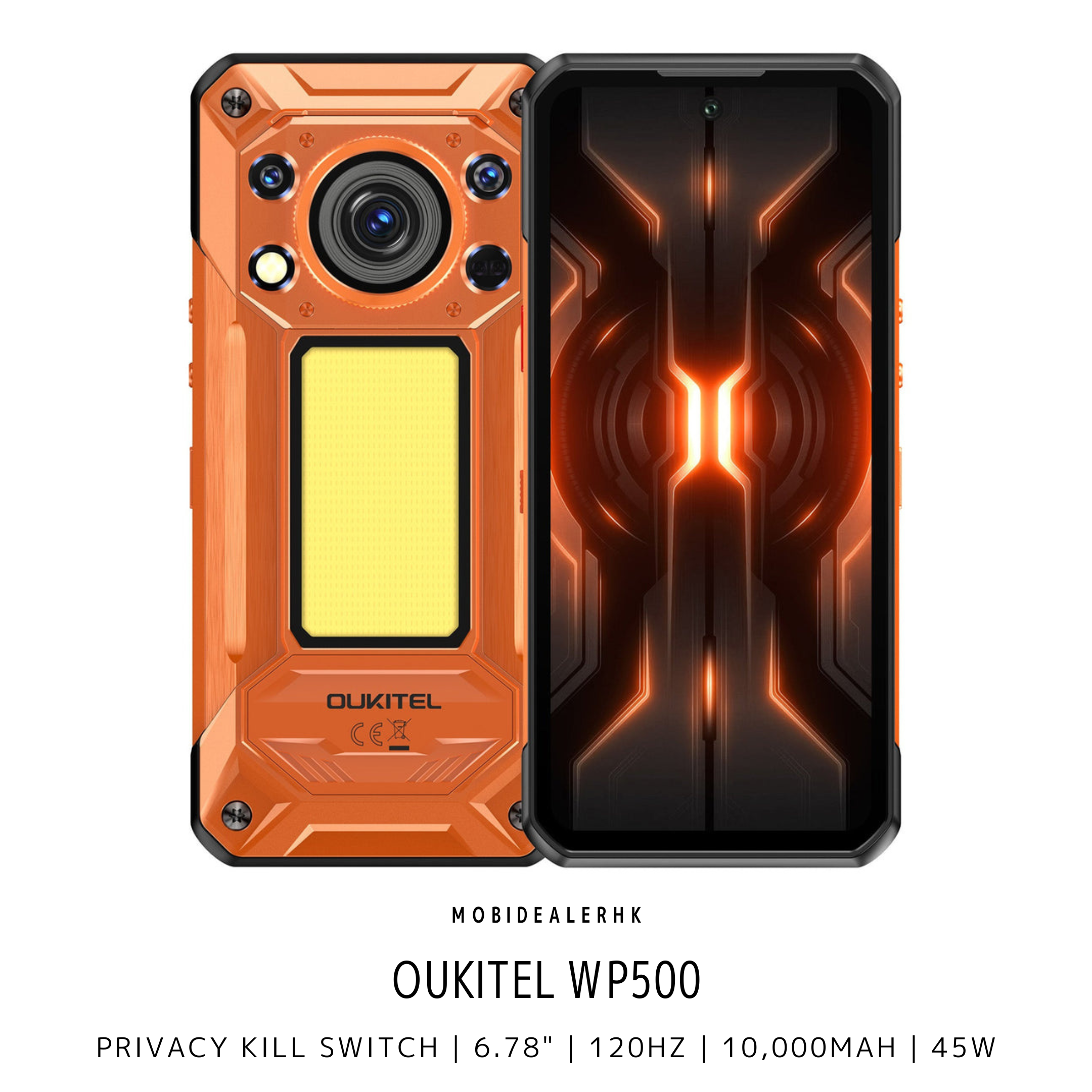Oukitel WP500 | 歐奇 WP500 | 5G | 三防手機 | 夜視鏡 | 10,000mAh | 反向充電 | 6.78"