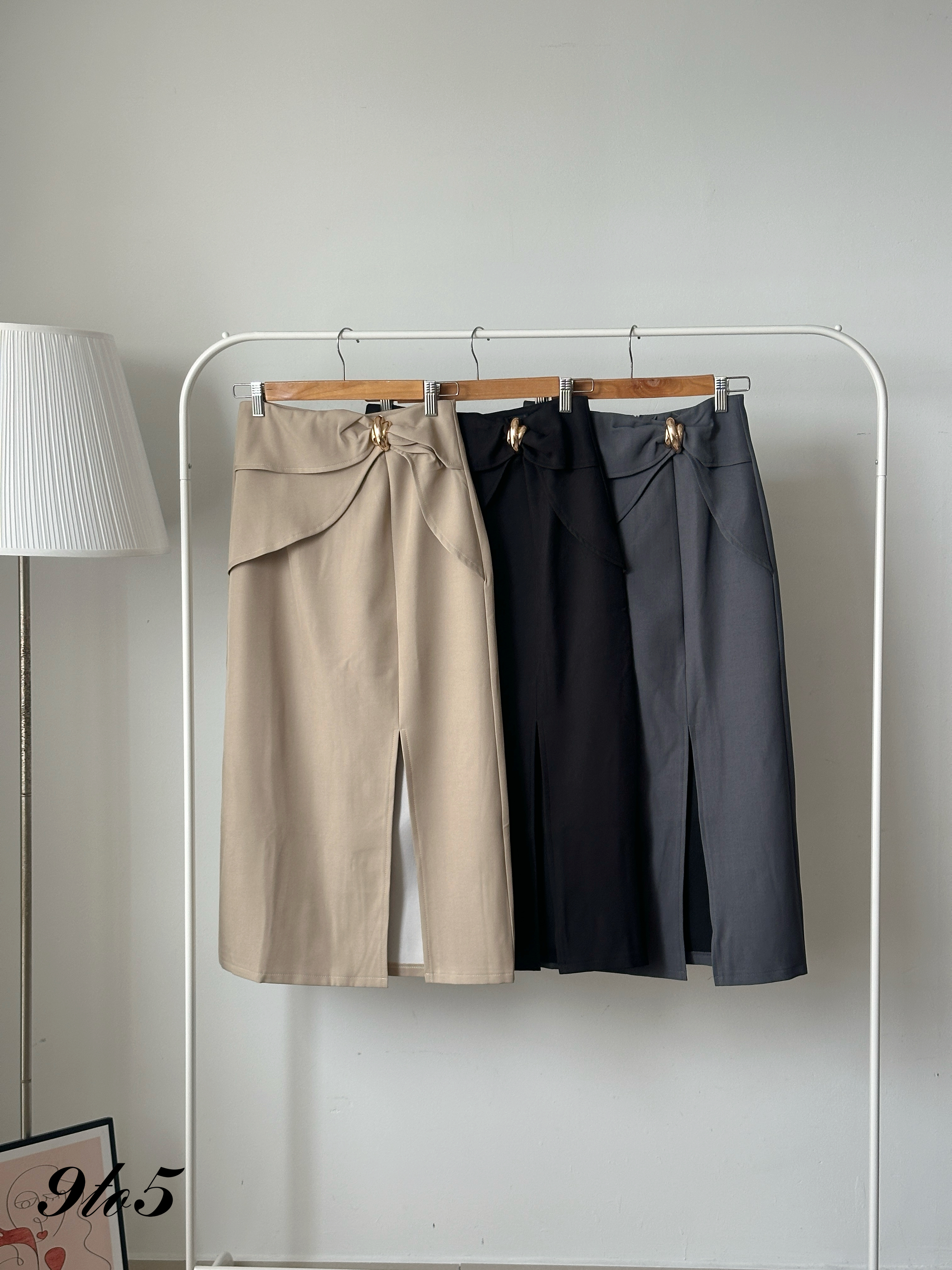 S1905 Long Splited Pencil Skirt - 3 Colors 
