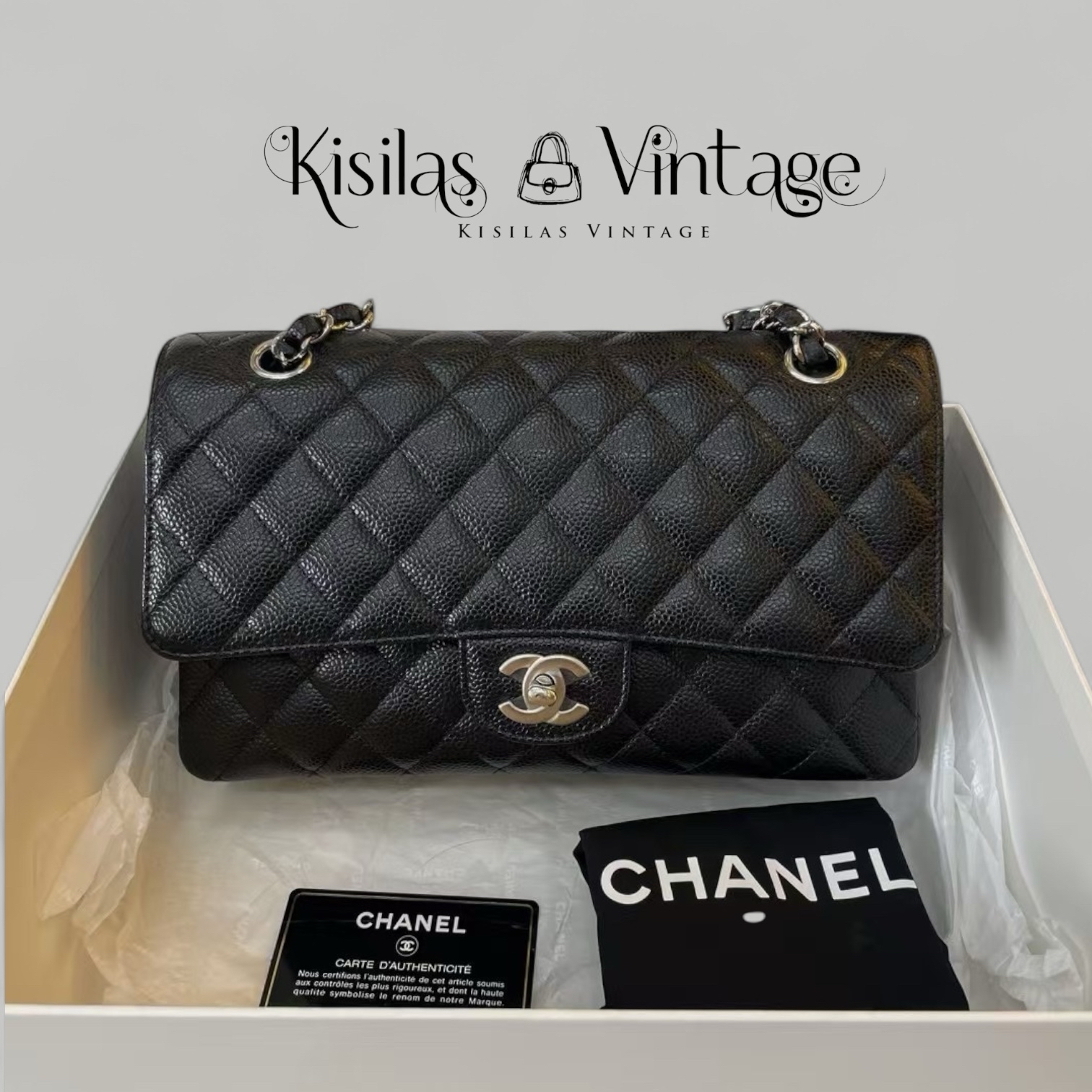 Chanel  Caviar CF25 銀扣