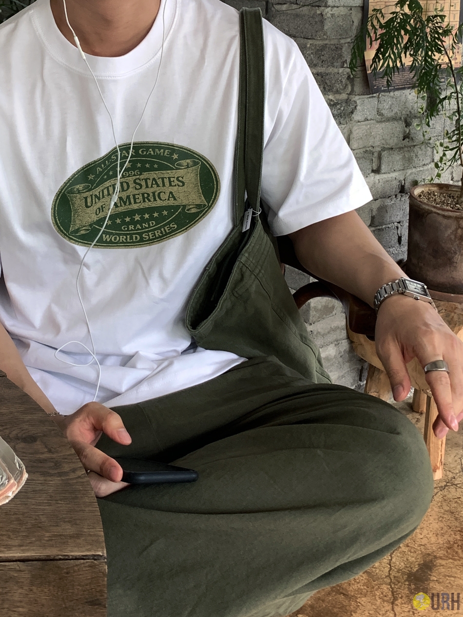 【100%保證韓國直送】America Vintage 復古盾牌圖案印花寬鬆短袖 Tee 👕 [4 color] RL115033