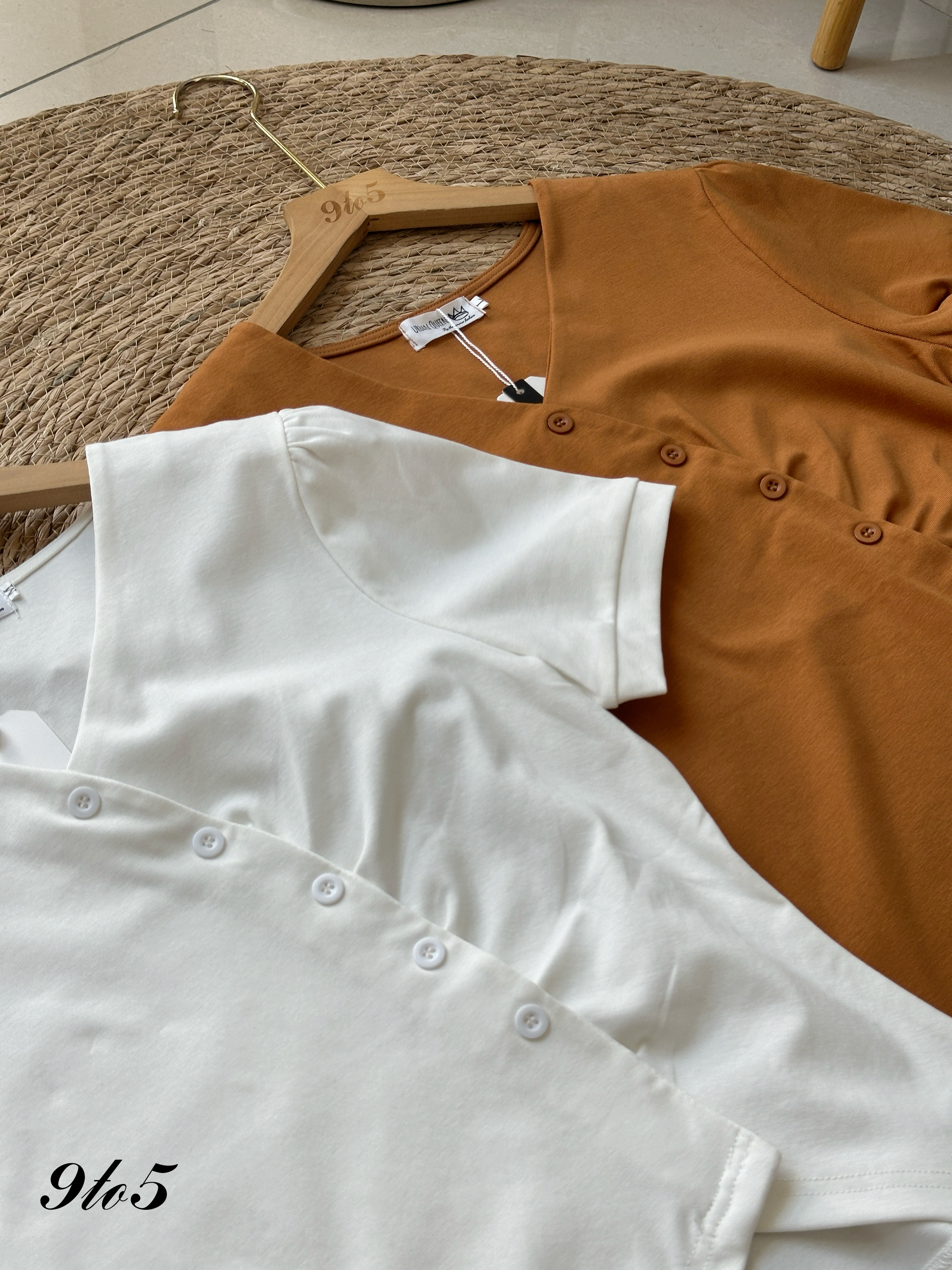 T4205 V Neck Irregular Top - 4 Colors 