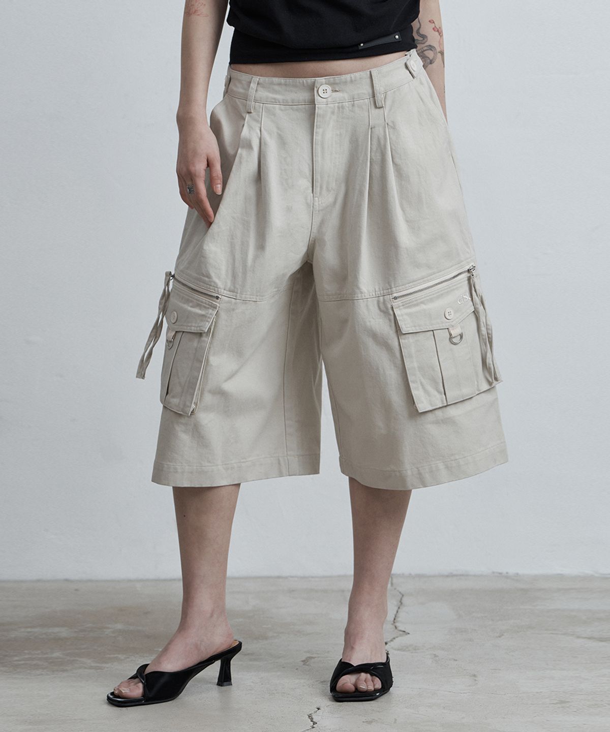 🇰🇷訂購｜asur 26SS｜Pintuck stitch Bermuda pants 3色 