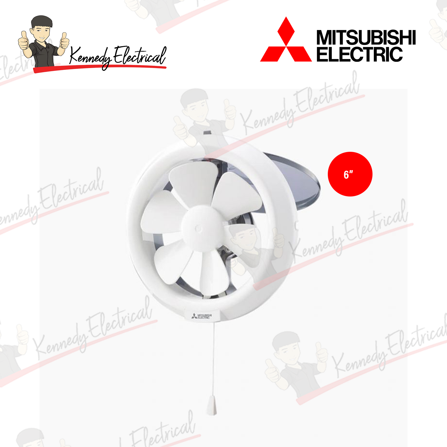 Mitsubishi 6" Glass Mounted Ventilating Fan V-15SL