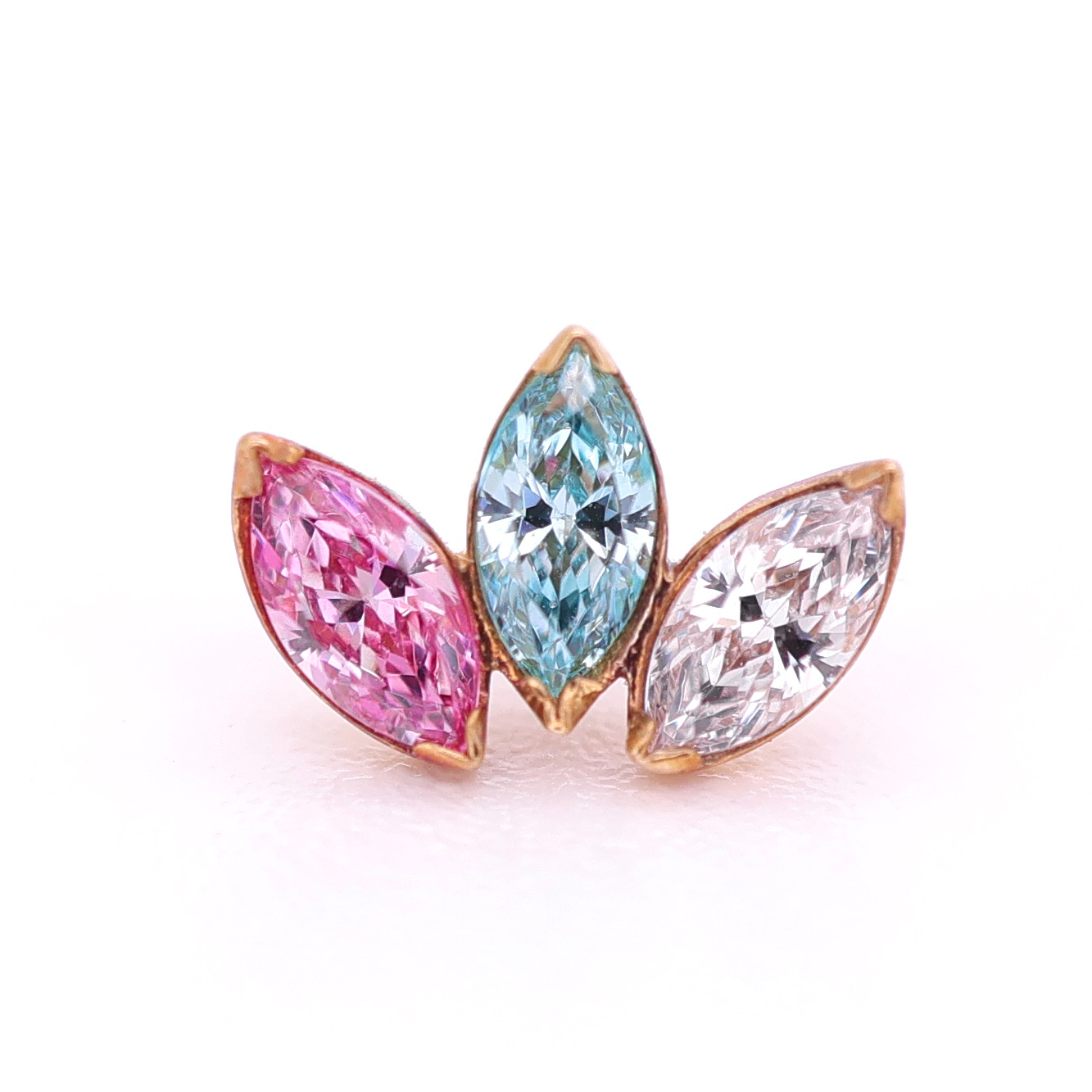 Marquise Fan With 3 Stones - standard