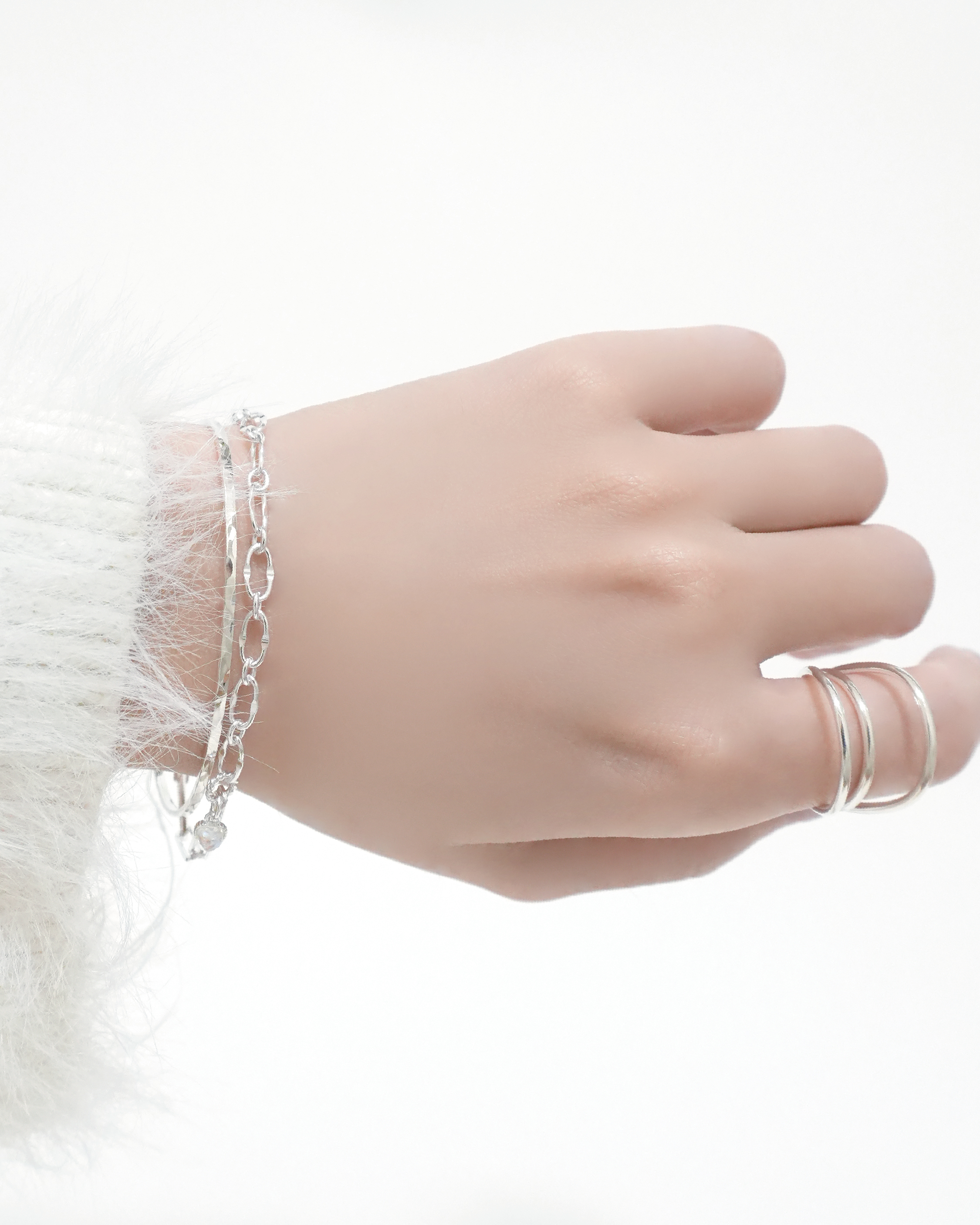 Ultra Fine Wavy Cuff Bracelet