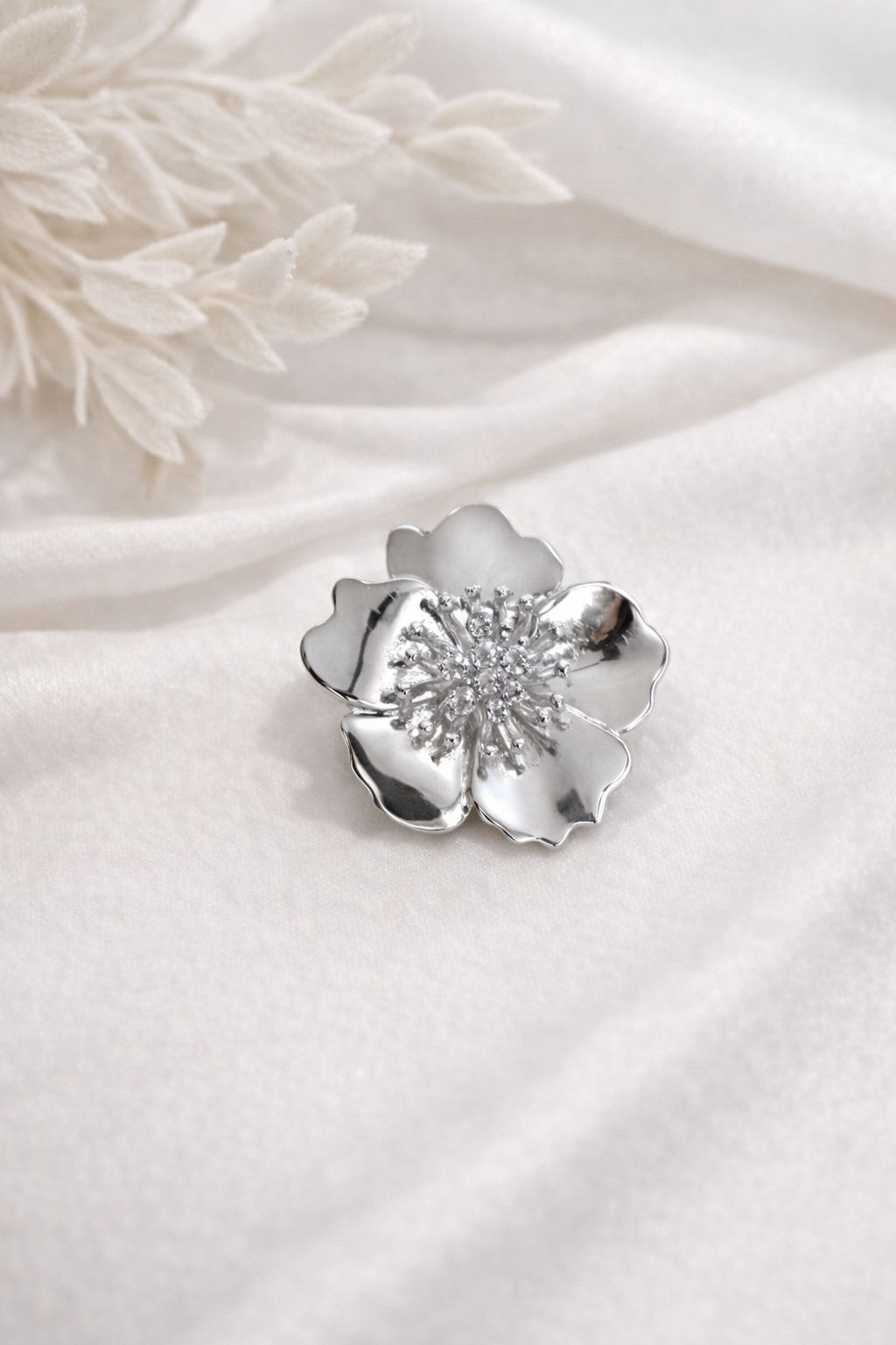 Swarovski Soft Petal Metal Brooch