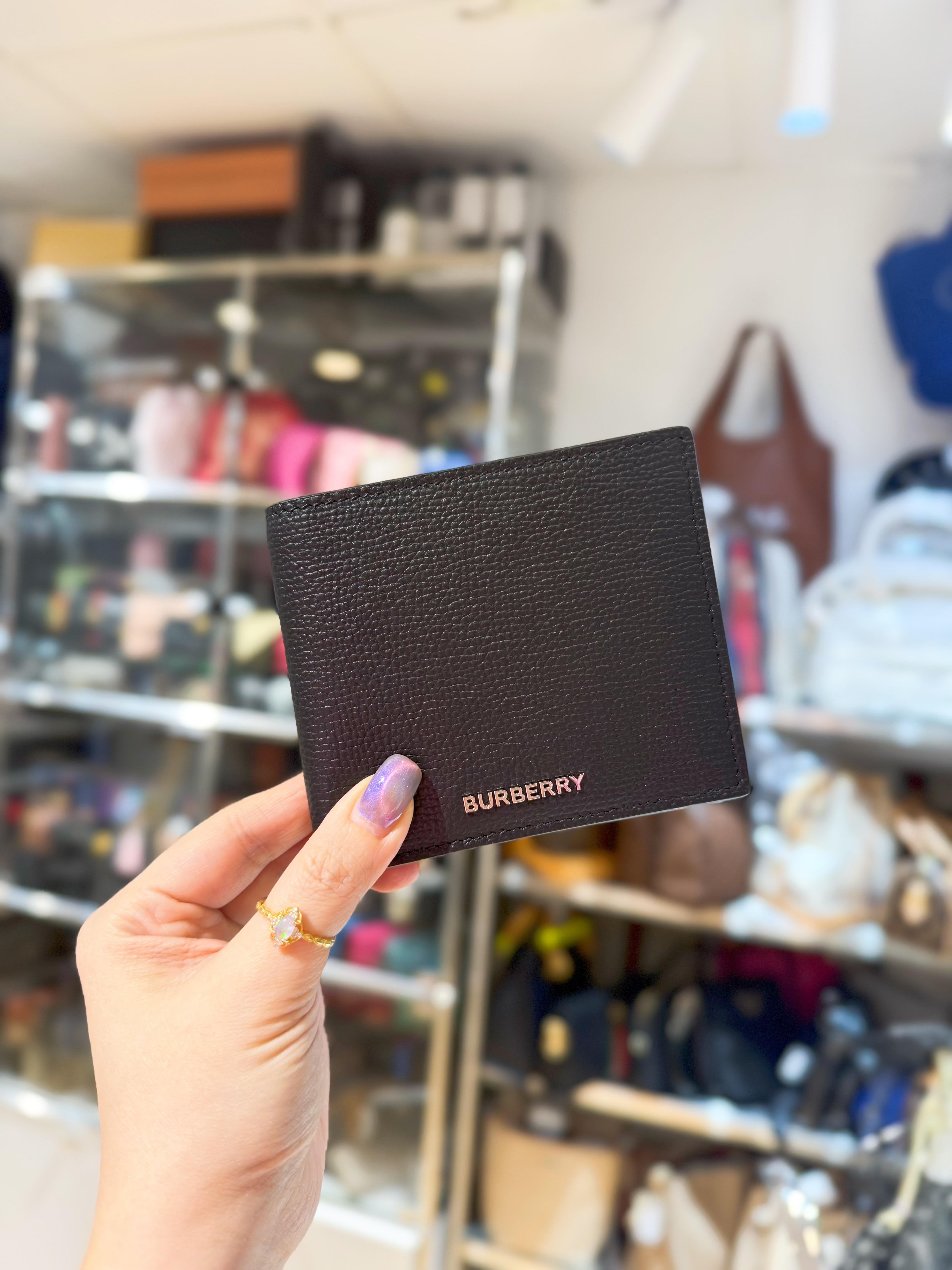 Burberry bi fold wallet 738/blk/S