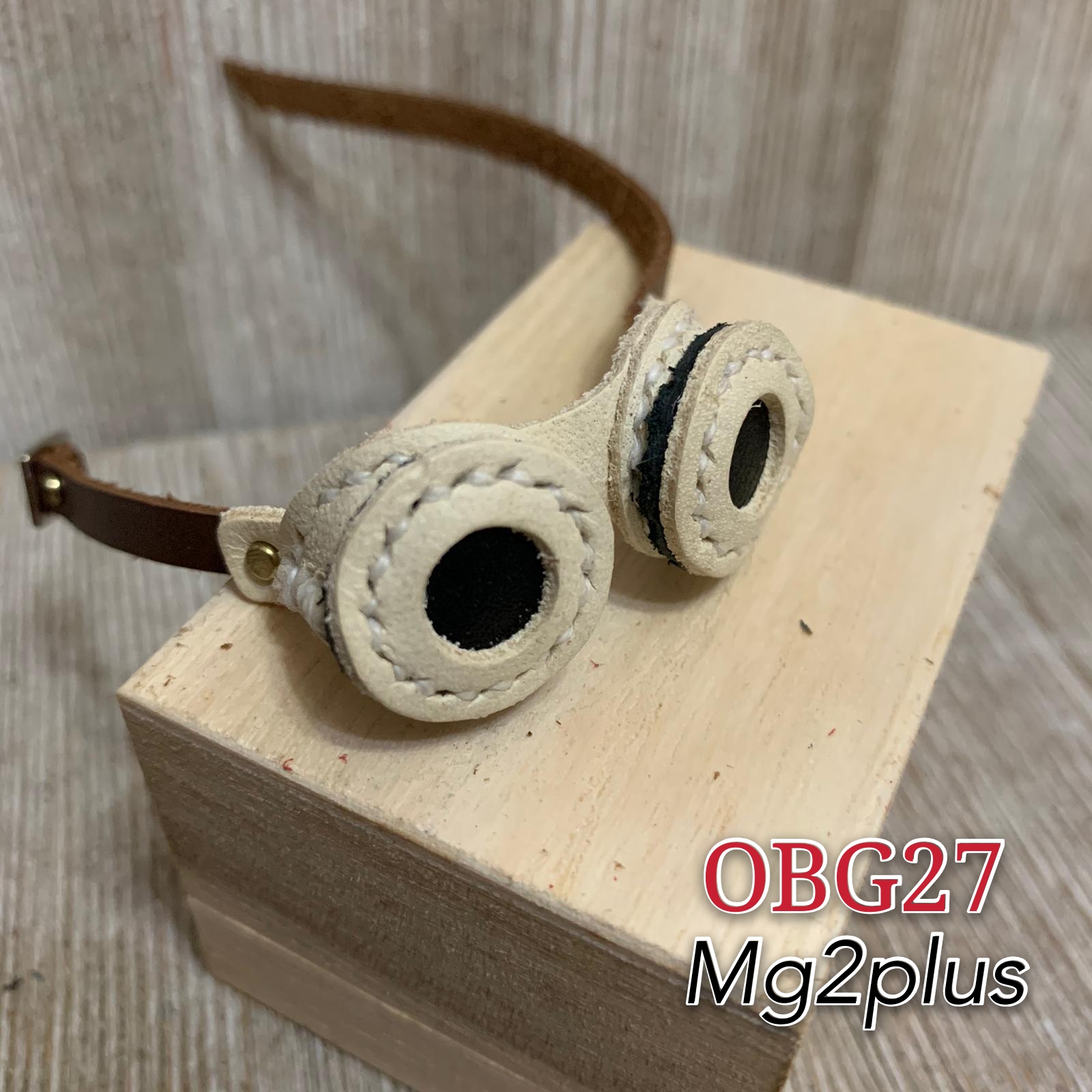 【MG2Plus】Ob11/nendoroid doll 真皮手作蒸汽朋克風格 Handmade leather steampunk eye mask 