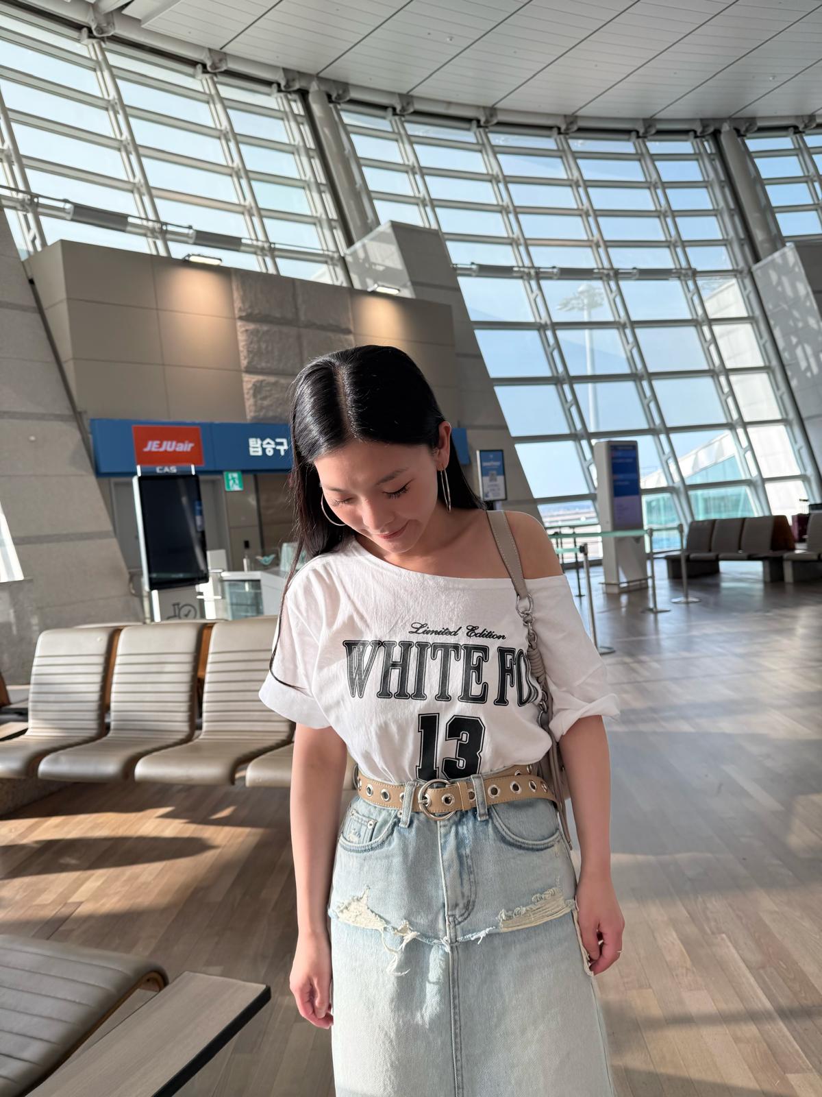 F24 假兩層牛仔裙