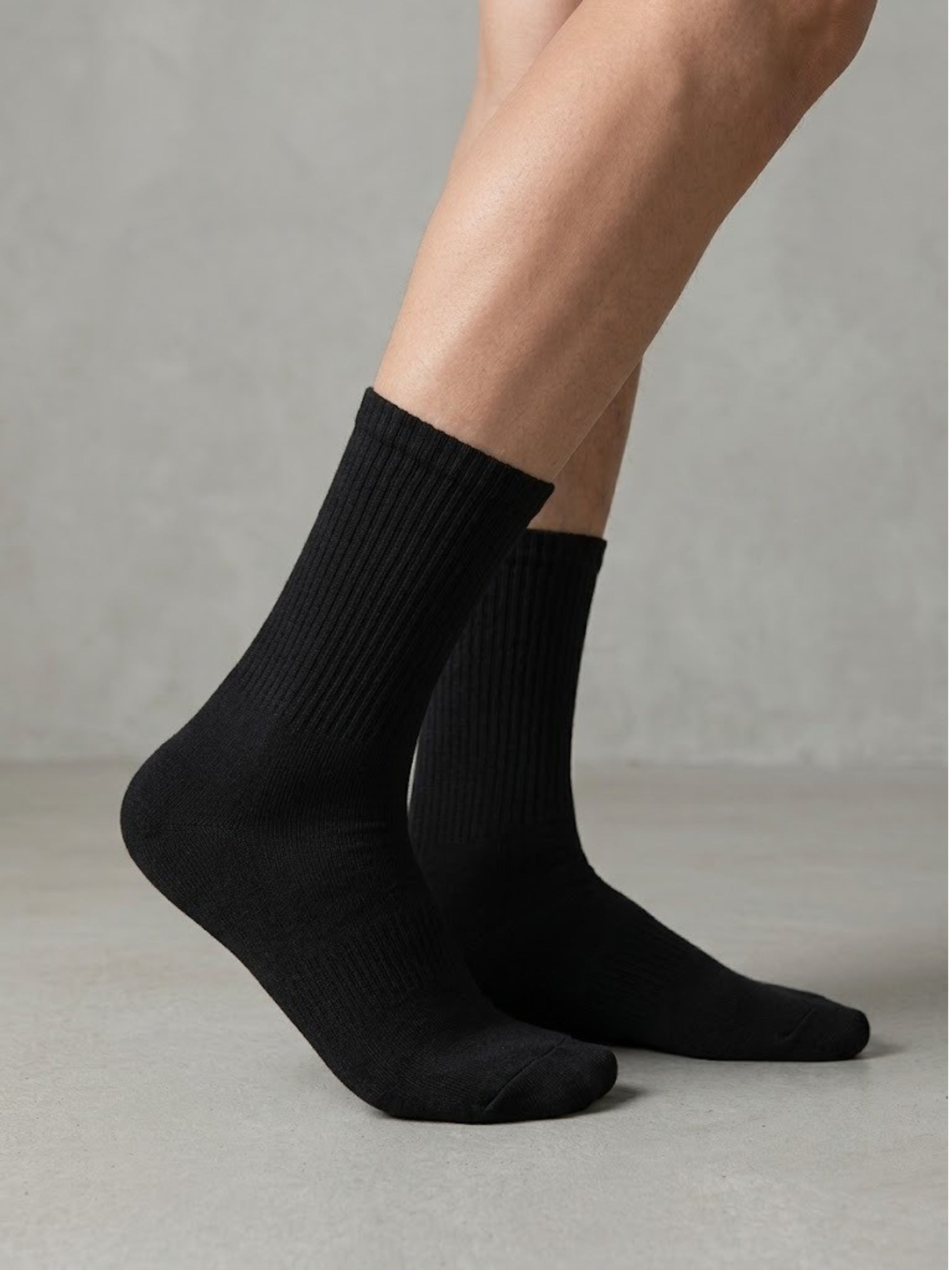Korean Essential Men's High Crew Socks