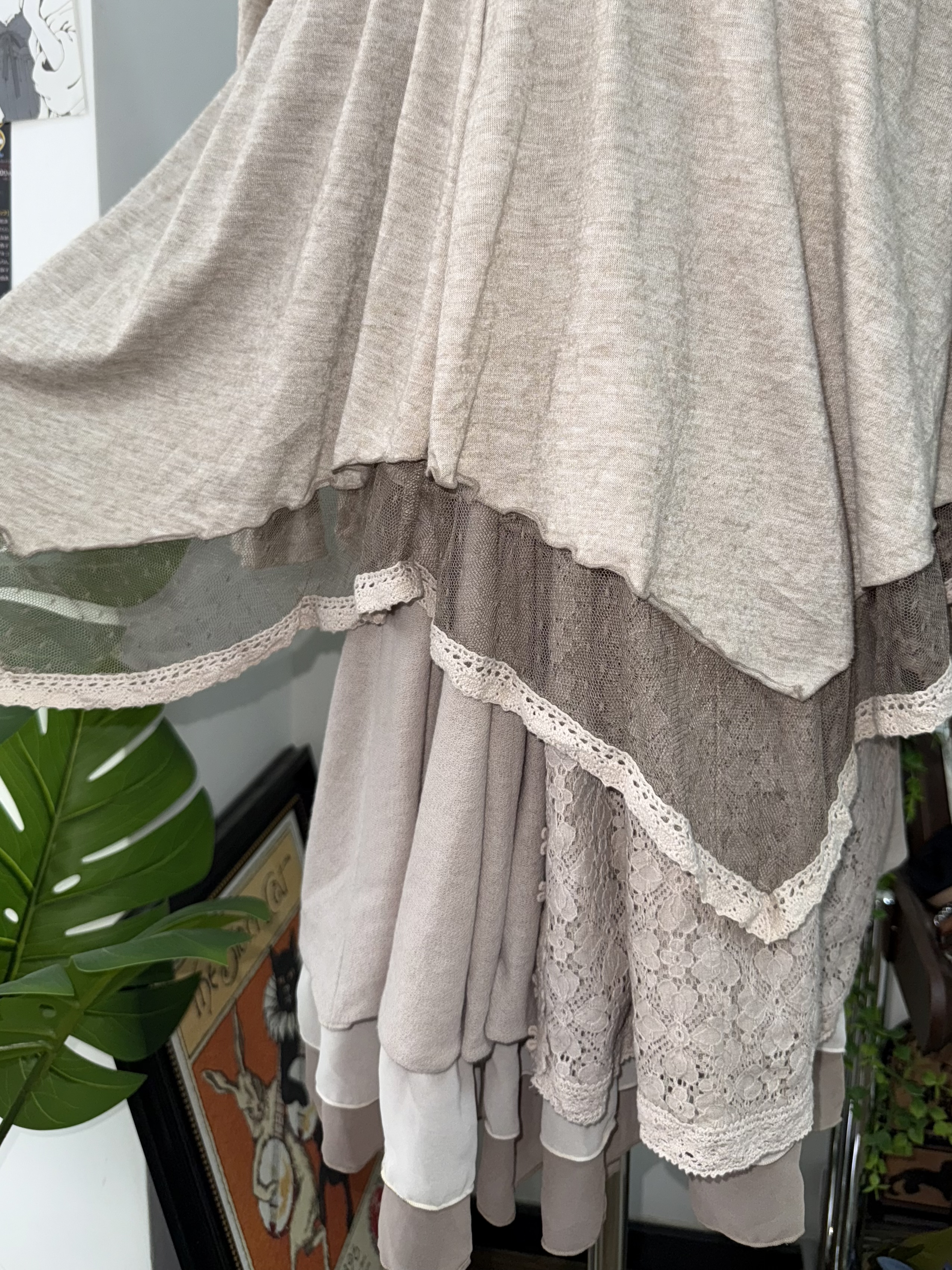 Mori Dusty Rose Sheer Lace 3-Piece Set