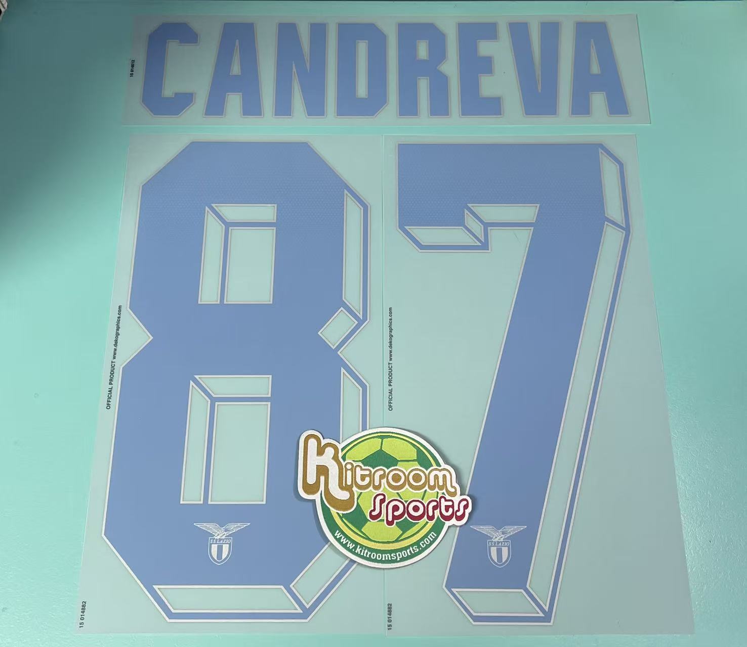 2015-16 Lazio Away Nameset #87 CANDREVA