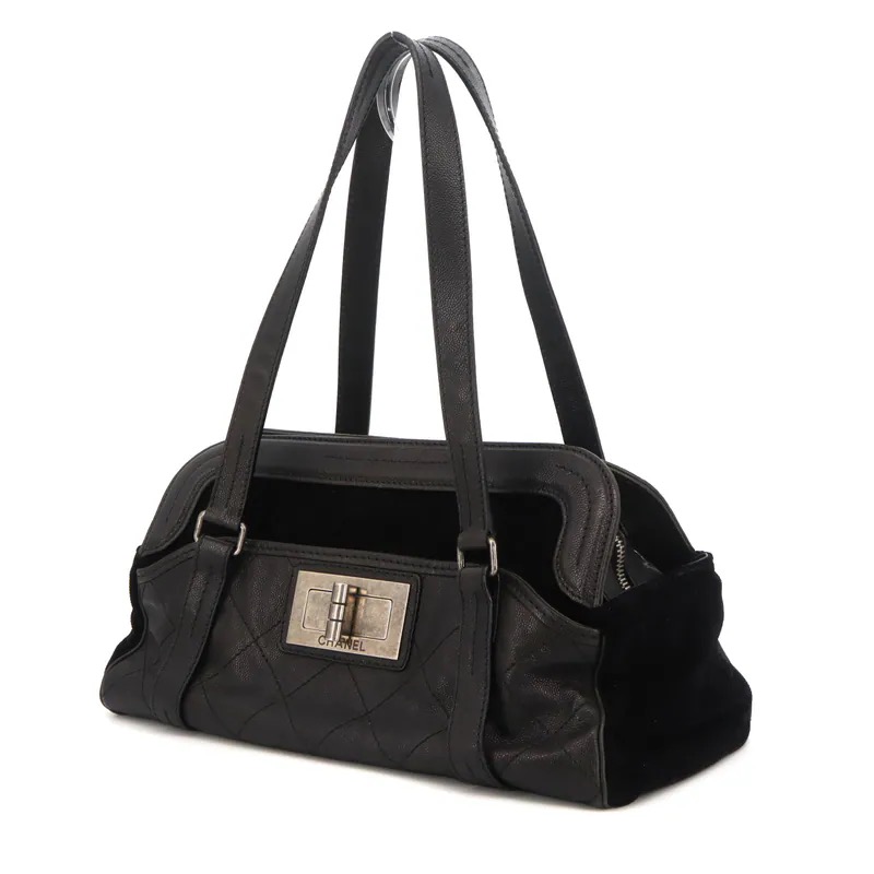 Chanel 2.55 Caviar Mademoiselle Lock Bowling Bag