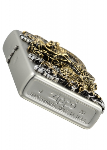 Zippo ZA-1-80B / ZBT-1-80B飛龍乘雲(銀色)防風打火機