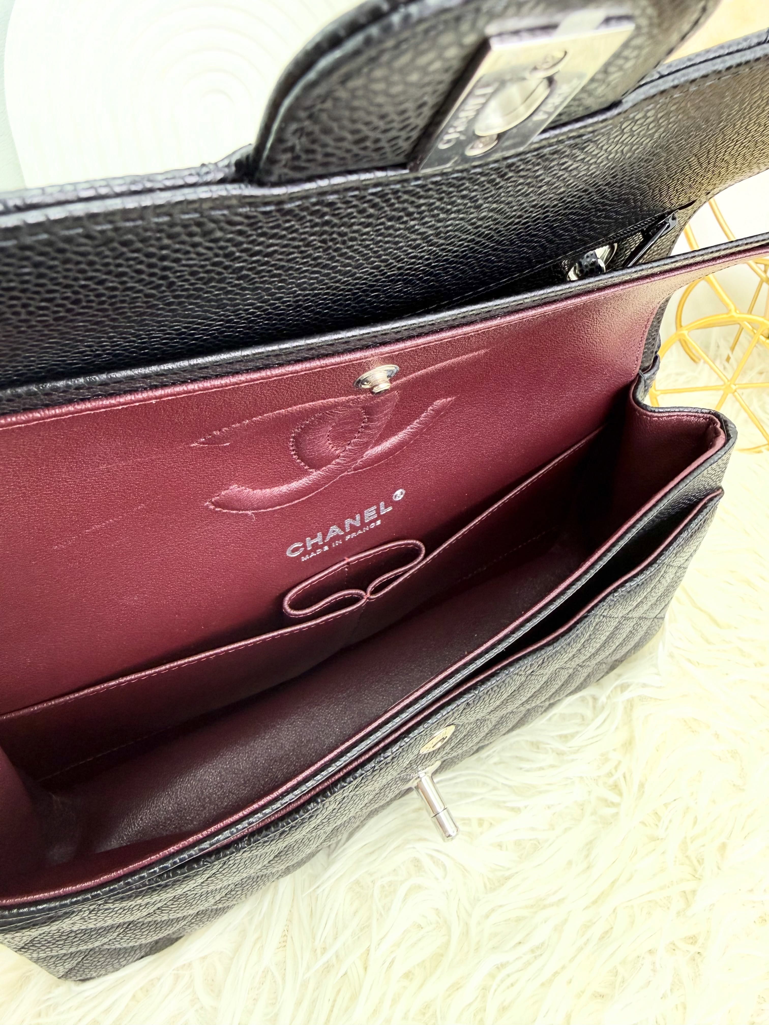 Chanel✨閑置品 🔥黑銀🖤CF25 魚子醬 晶片款 有盒有塵袋 🛍️