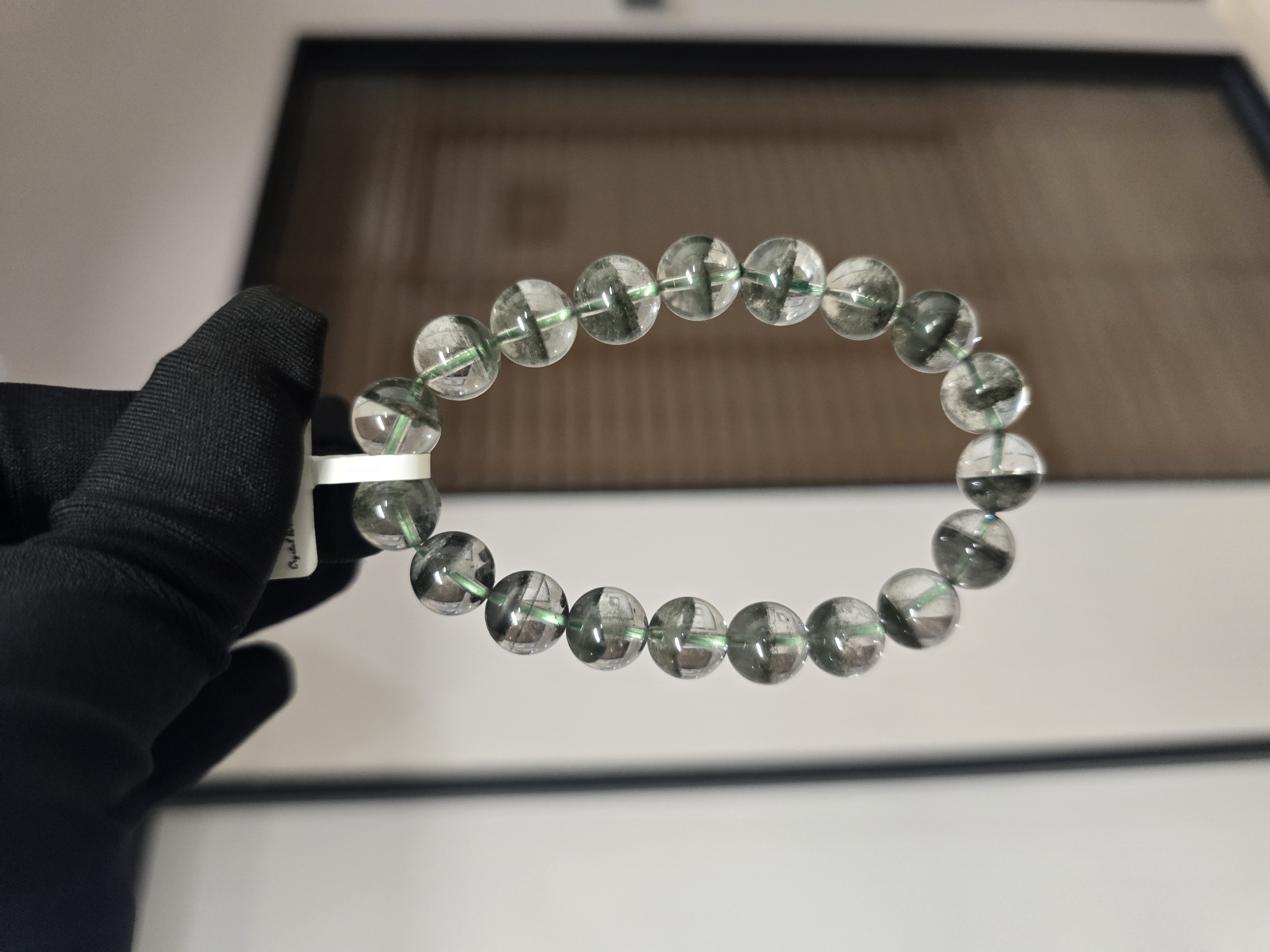 (收藏級)(一線天)高質聚寶盤半盤綠幽靈 10.5+mm (No.GPQ007)