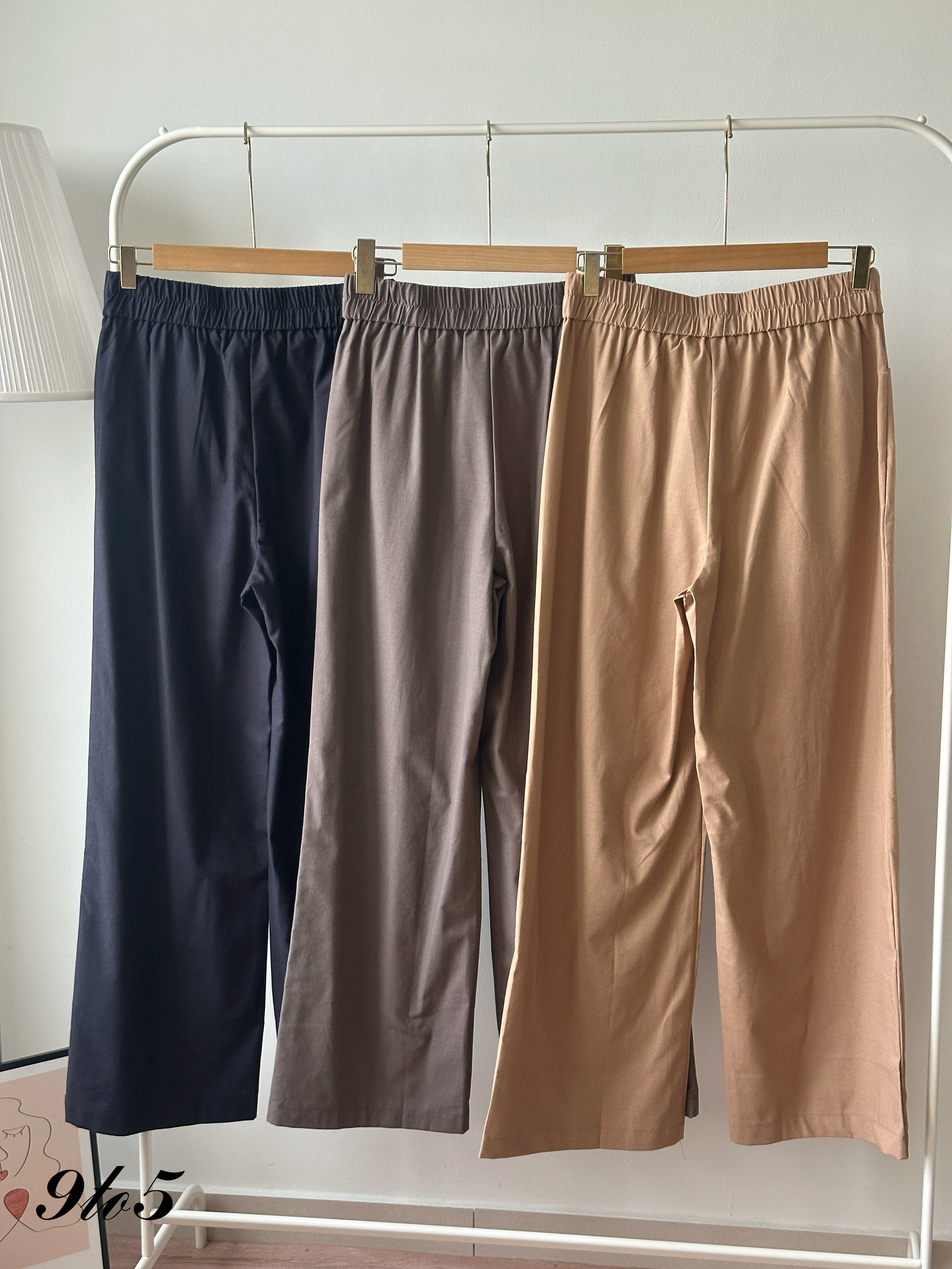 S1971 Linen Long Straight Pants - 3 Colors 