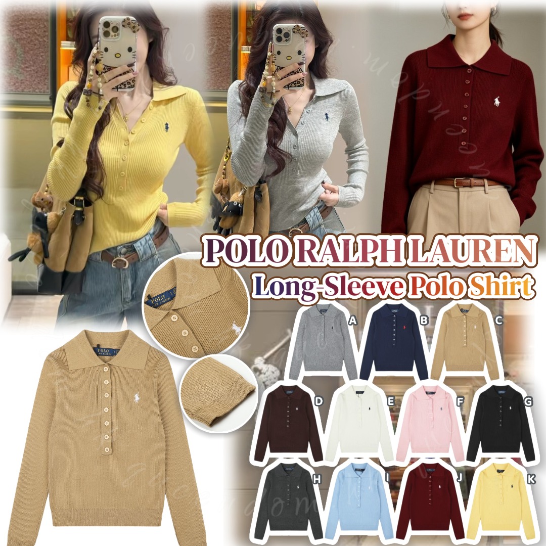 POLO RALPH LAUREN Long-Sleeve Polo Shirt 翻領冷衫