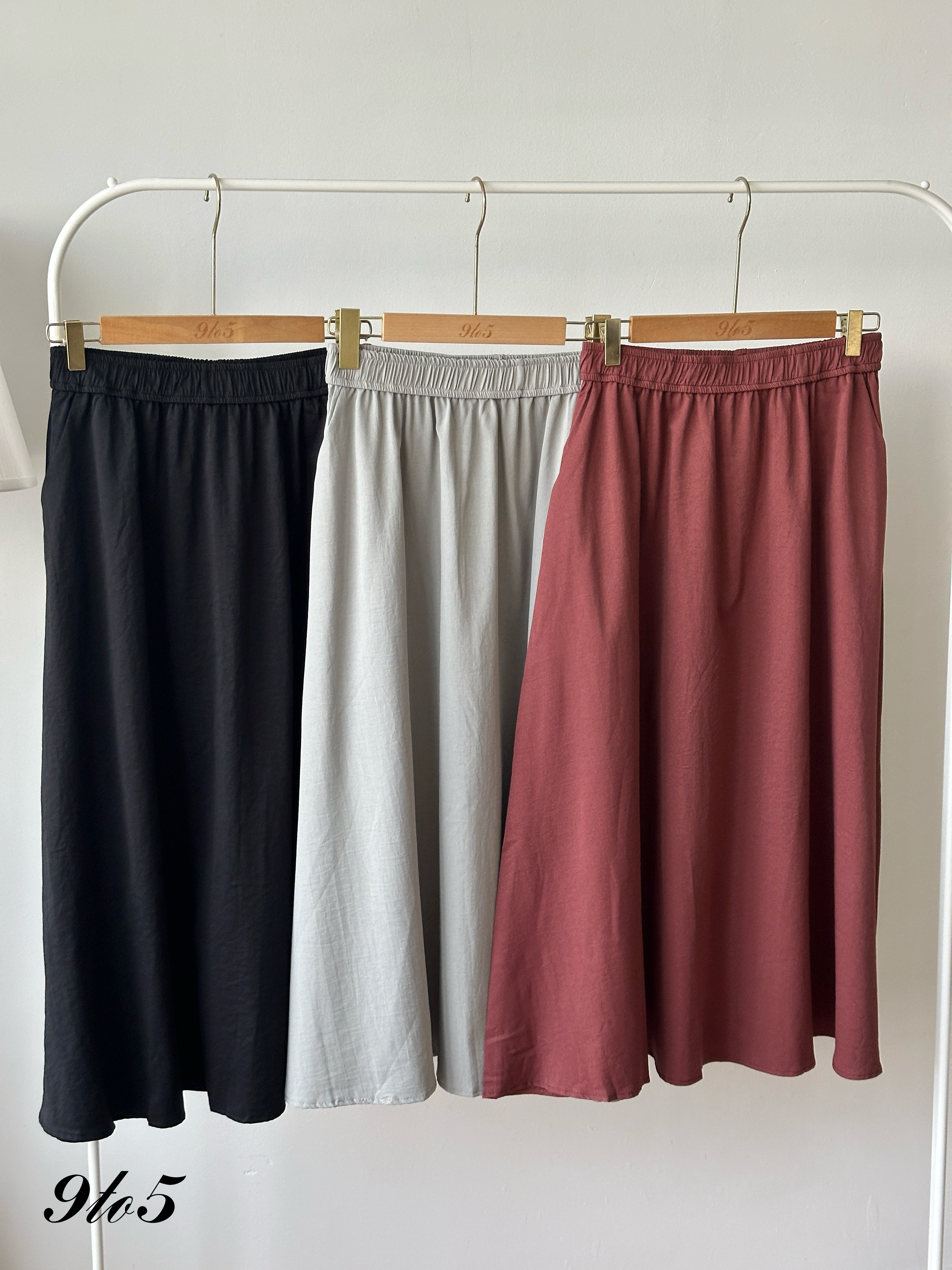 S1959 A Line Maxi Skirt - 5 Colors 