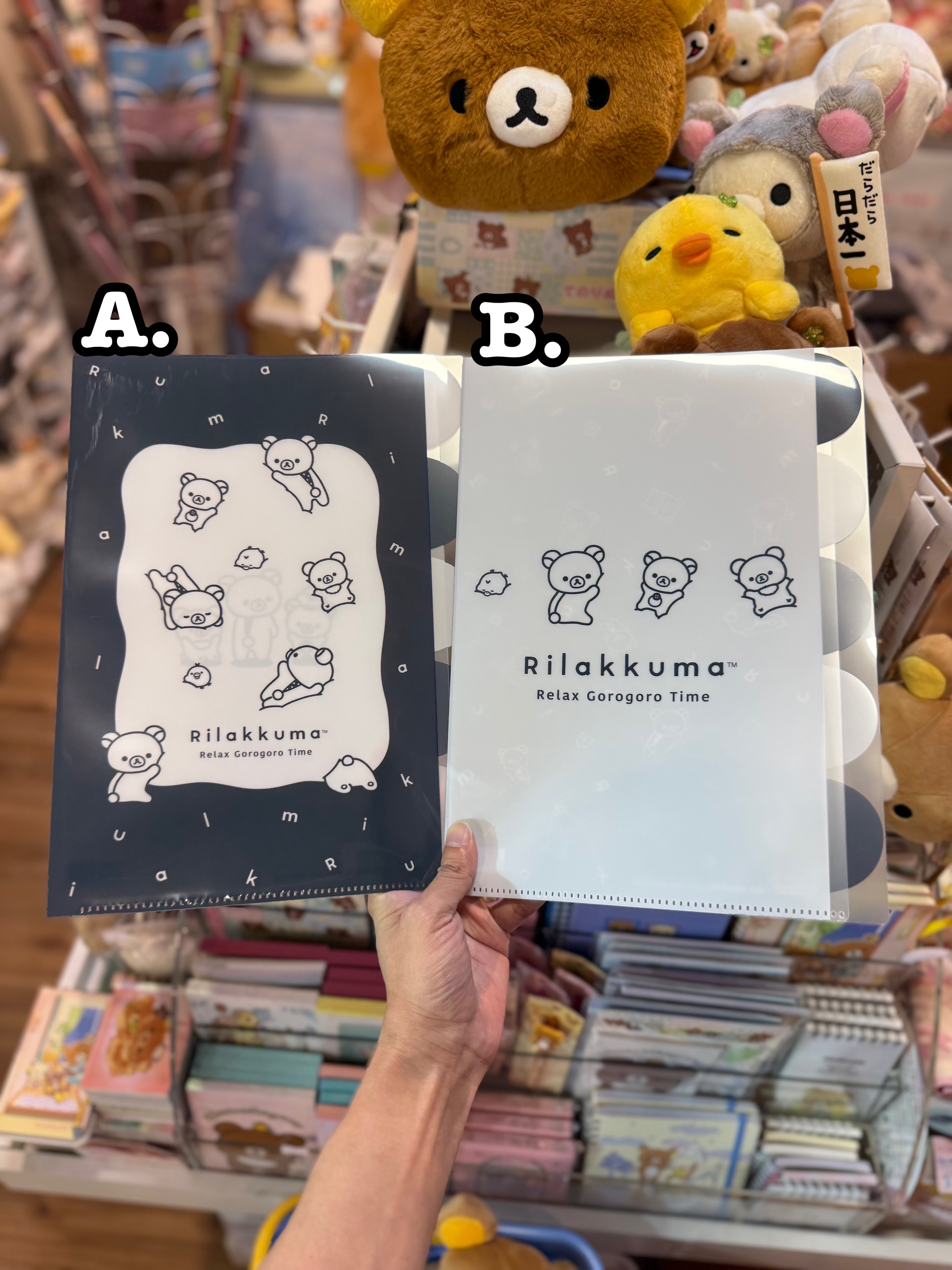 《現貨》全新Rilakkuma黑白造型A4 分格file