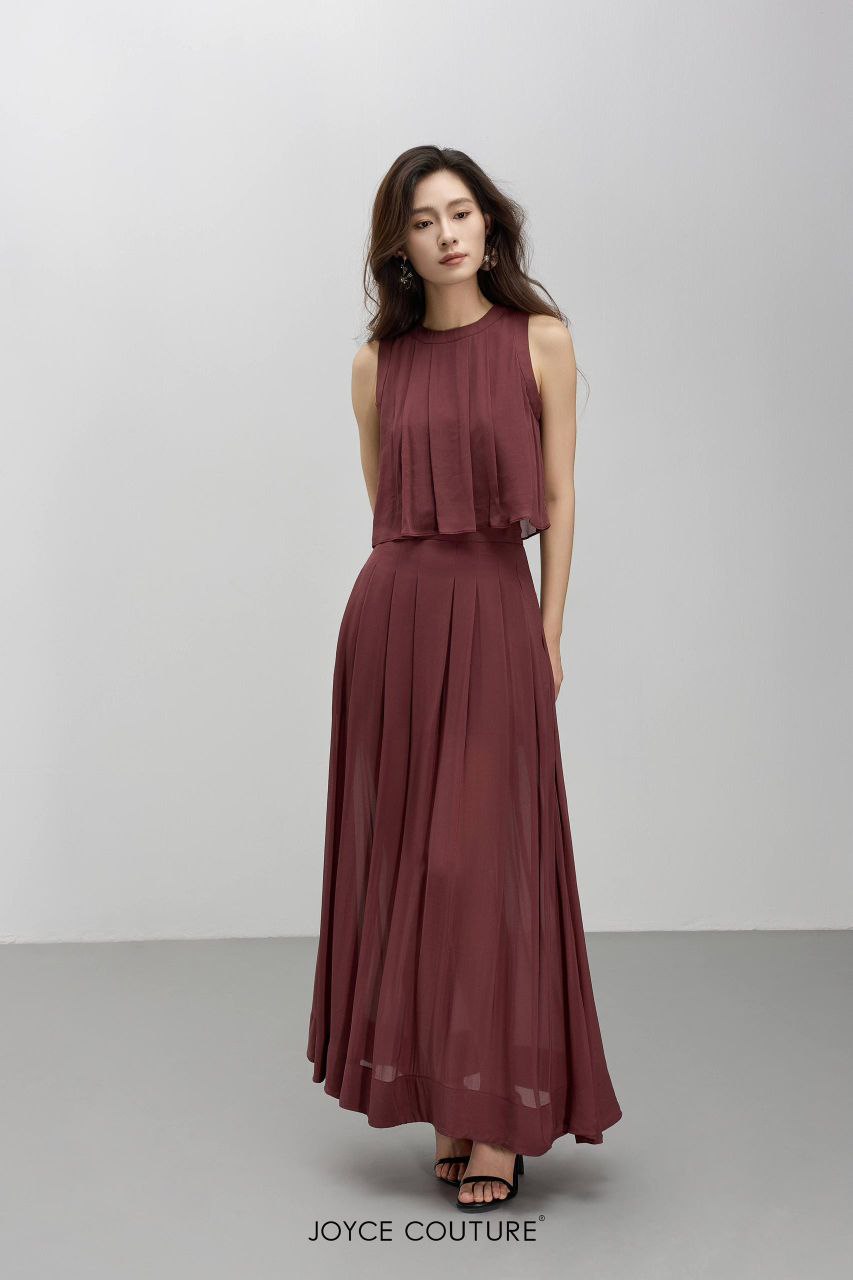 轻盈且优雅半长裙 S0150