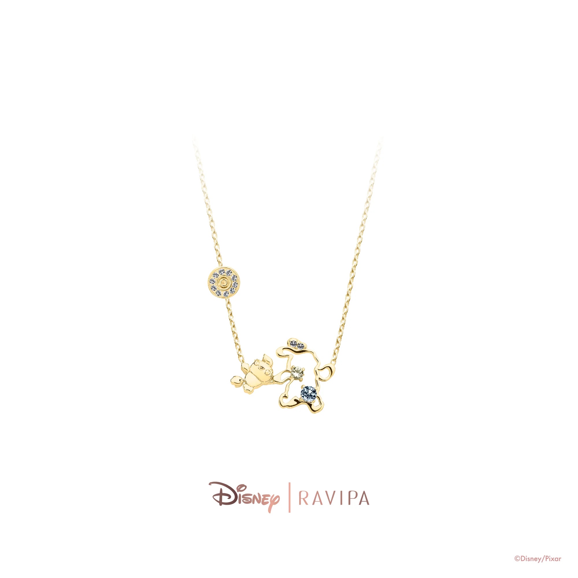 📦訂購 泰國代購 RAVIPA Disney Toy Story 反斗奇兵 Ducky and Bunny Gold Necklace 賓尼&阿得 頸鏈