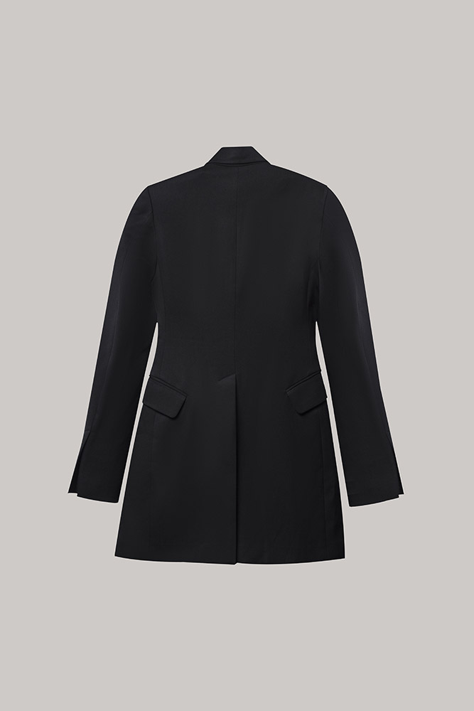 Black Asymmetry Statement Blazer