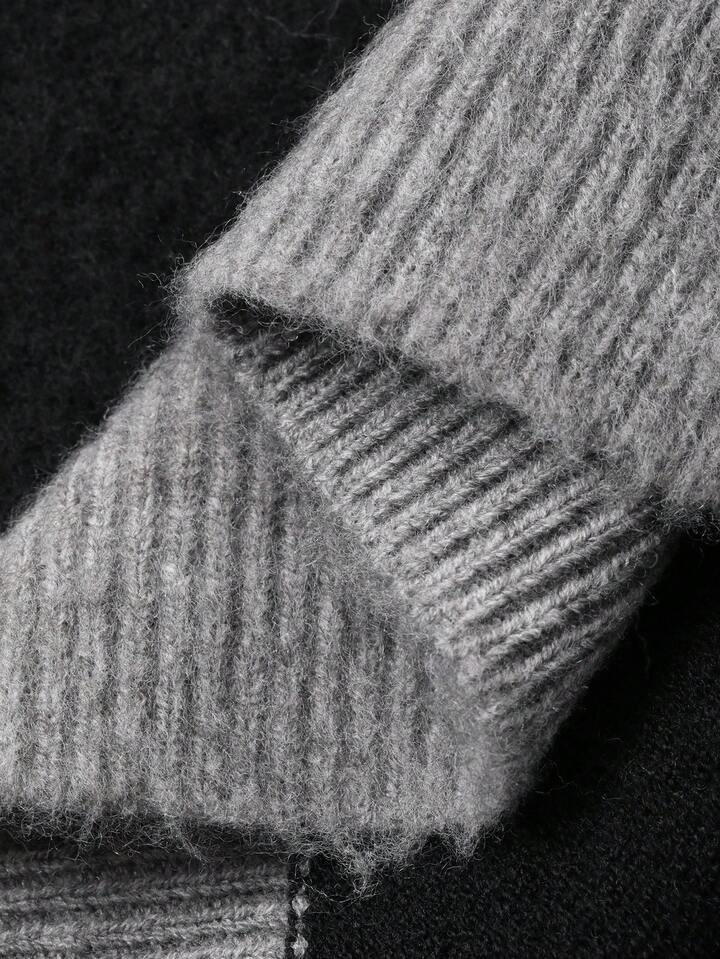 撞色綁帶針織毛衣(前後兩著款）