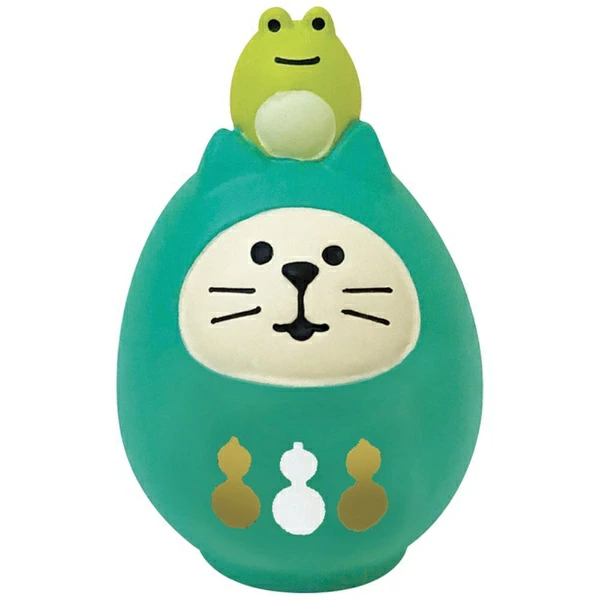 Decole-招財貓達摩（綠）