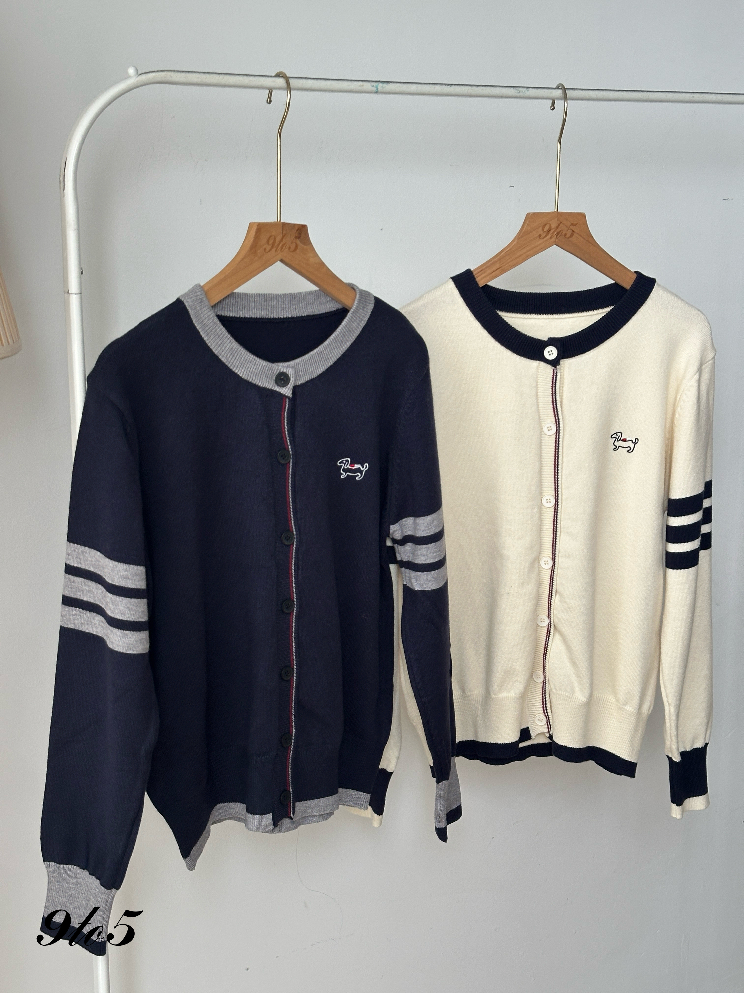 T4045 Doggy Logo Cardigan - 4 Colors