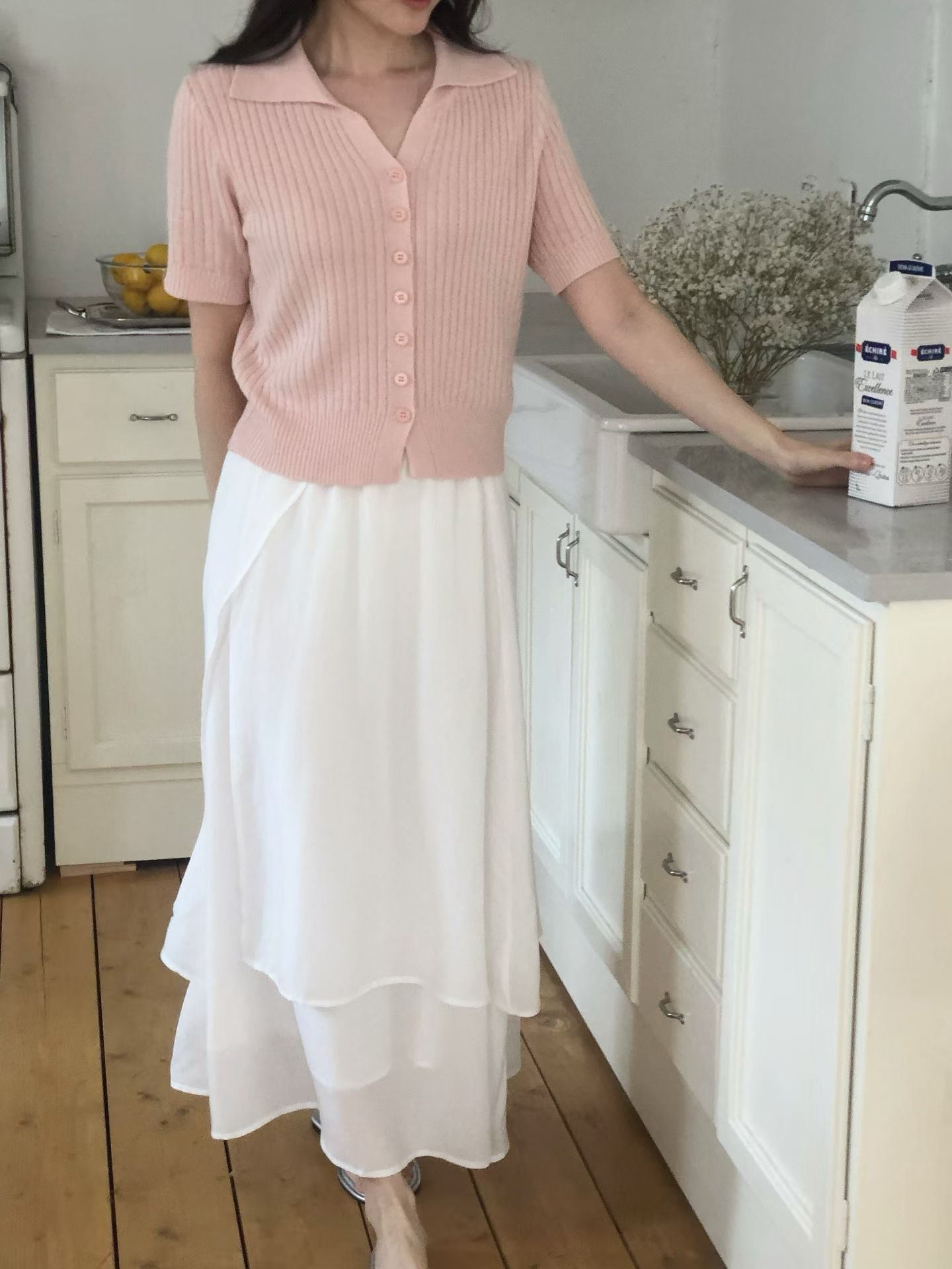 HA16 Polo領針織上衣