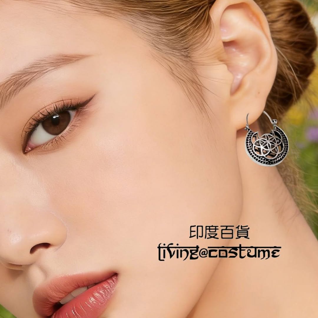 印度黃銅耳環 (生命之花)