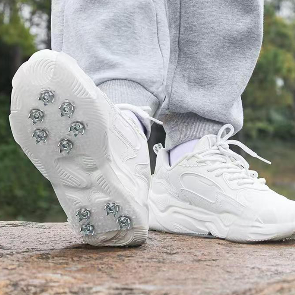 雪地鞋套 防滑耐磨 攀冰雪地 防摔防凍 10齒冰爪鞋套 S碼 [平行進口] HK2710