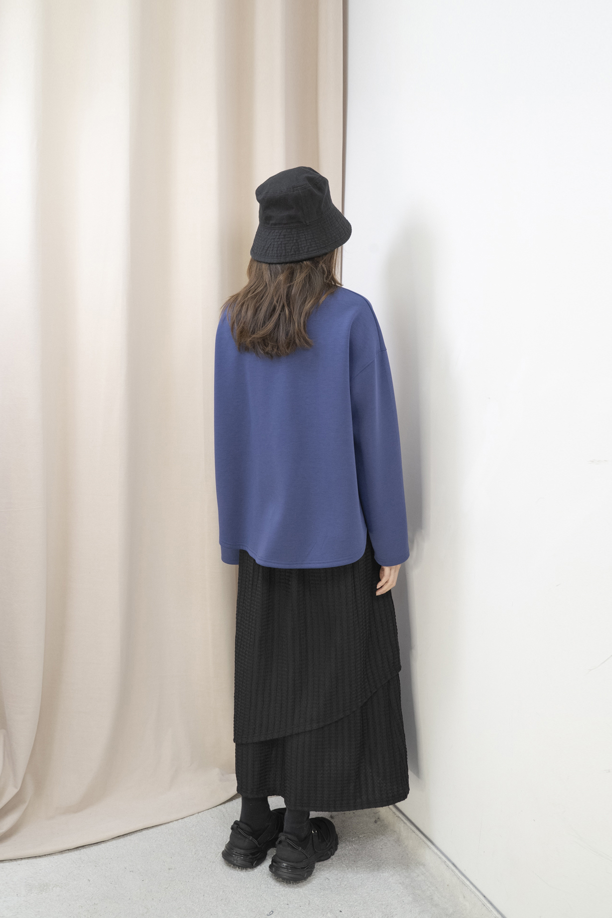 雲朵棉！微鬆造型上衣（紫藍色）