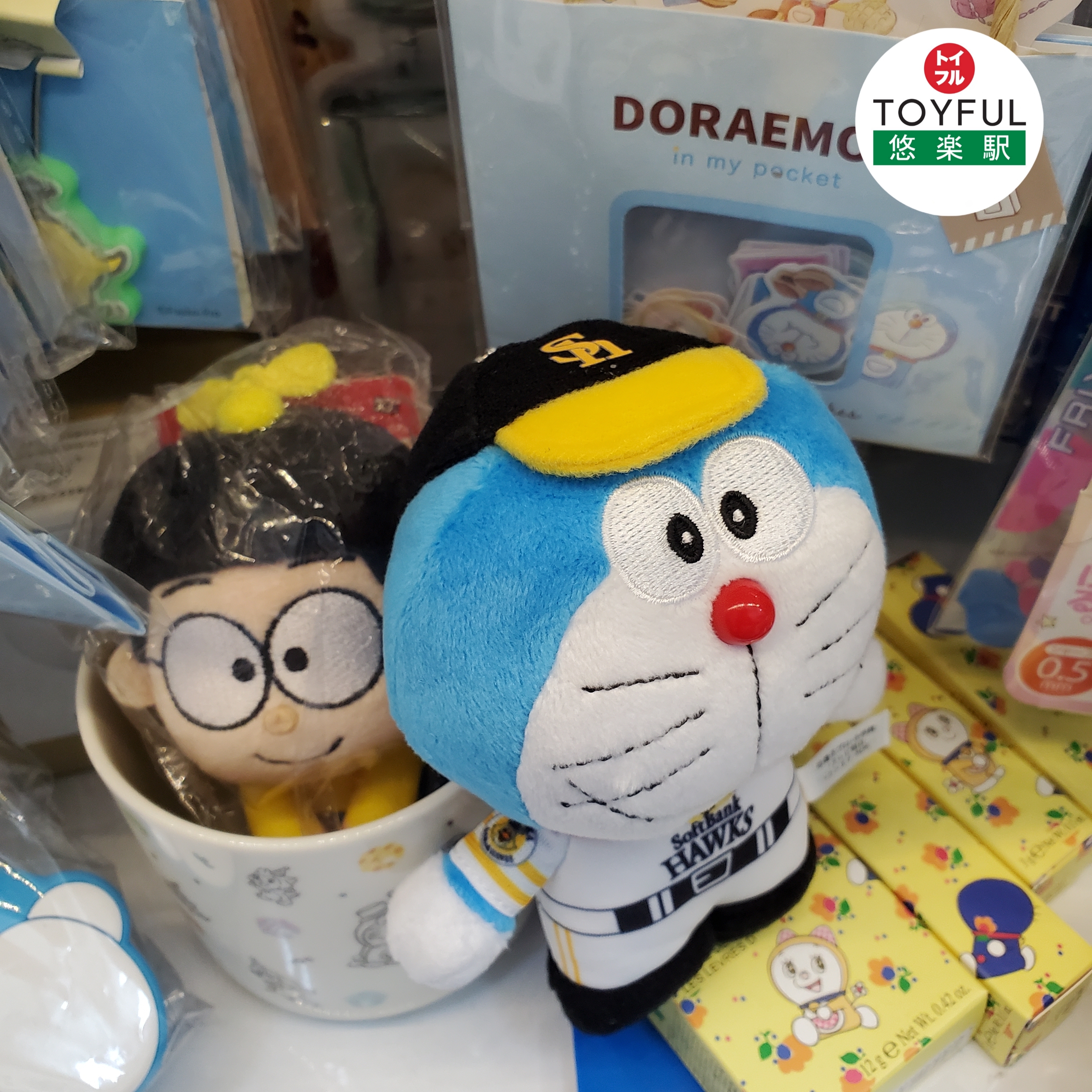 [現貨] [日本直送] 福岡 HAWKS 棒球隊限定 ｜ DORAEMON ｜吊飾 {TF2309053}