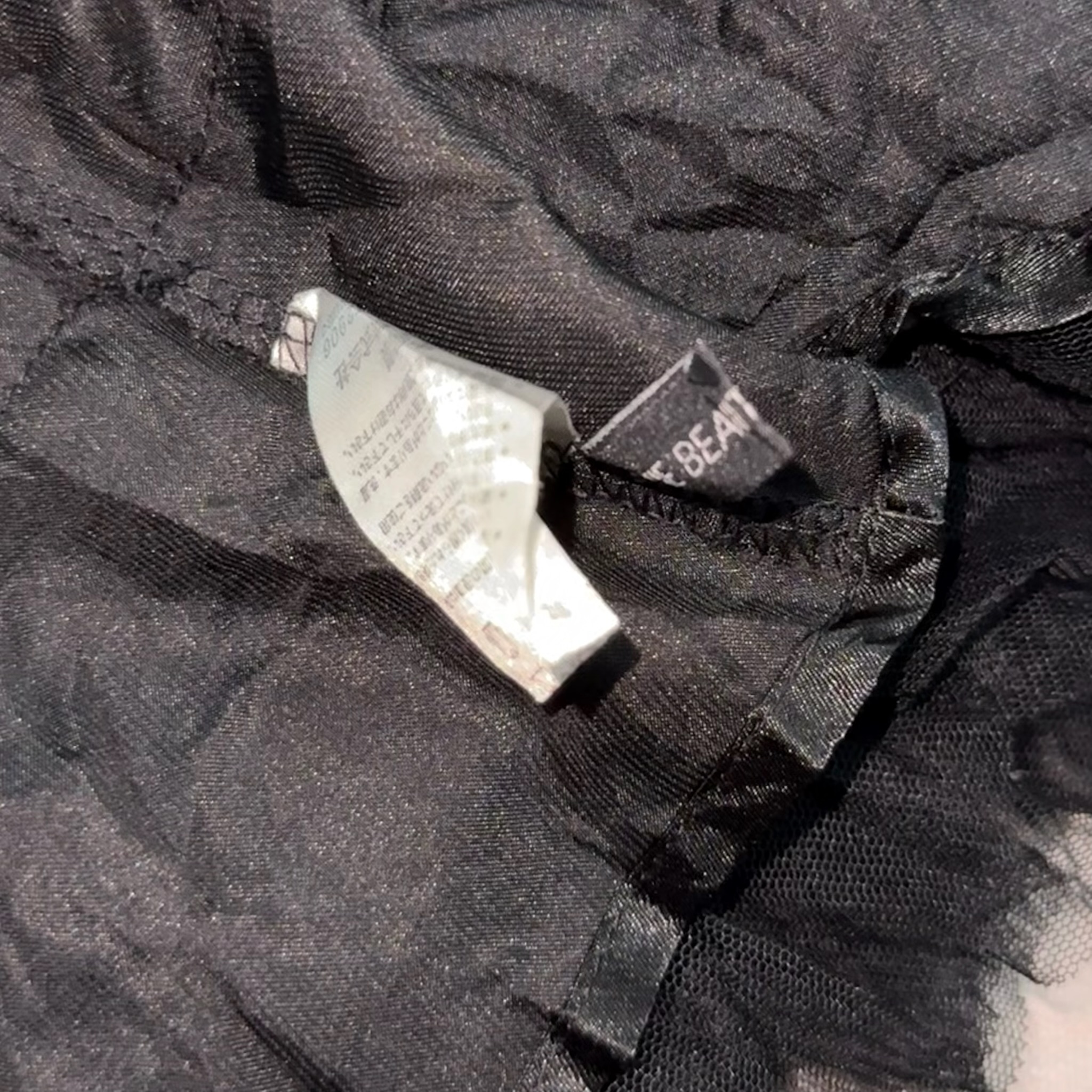 Dark Bow Chiffon Tiered Skirt