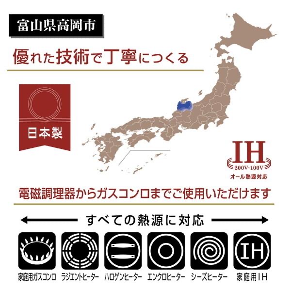 日本制北陸 「極ふかみ (Goku-Fukami)」系列 深Pan(明火及電磁爐）