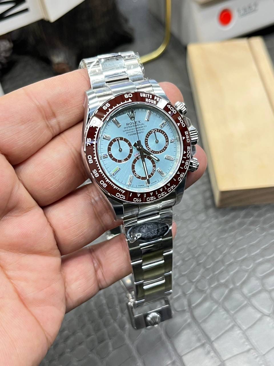 劳力士迪通拿系列冰蓝迪/40mm莫桑钻字面/4131丹东全自动机械透底机芯🌟