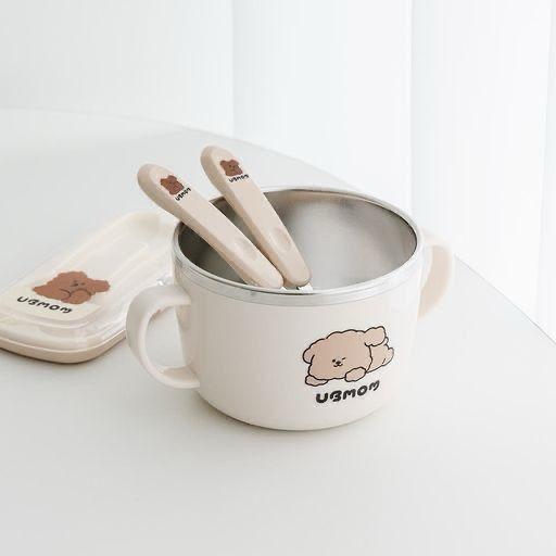 Ubmom萌萌狗不銹鋼麵碗