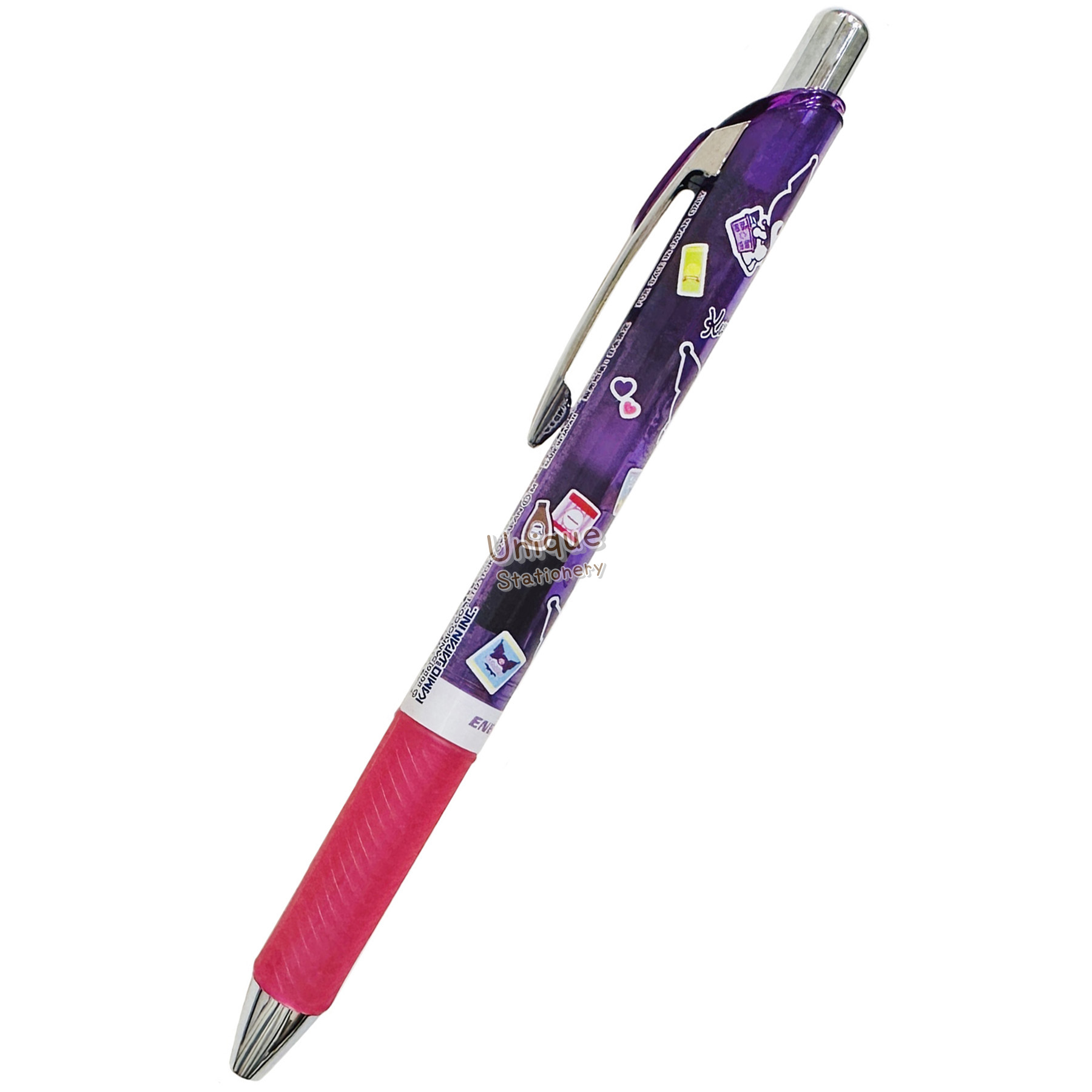 現貨｜Sanrio Kuromi 日本製 Pentel EnerGel 0.5mm 黑色 啫喱筆 (308166)