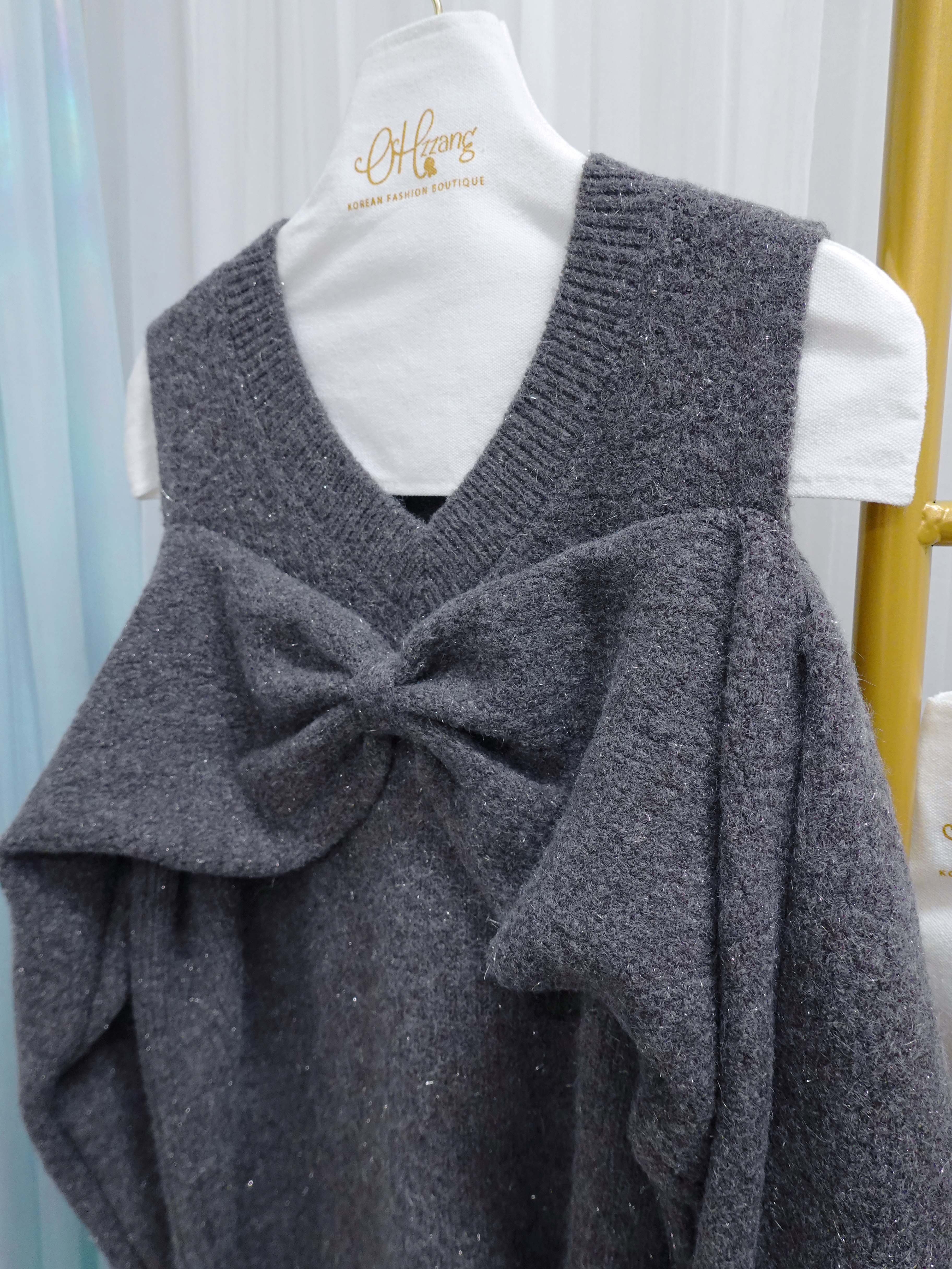 OPS07_12A 大RIBBON露肩冷OPS (3色)