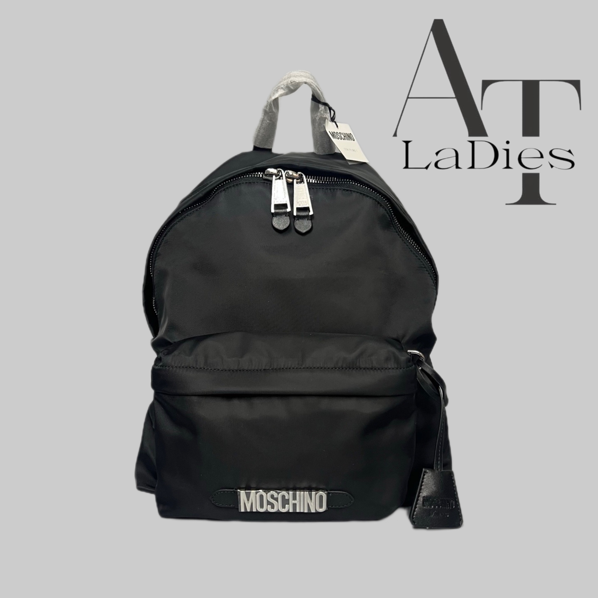 Moschino超輕尼龍雙肩背包 