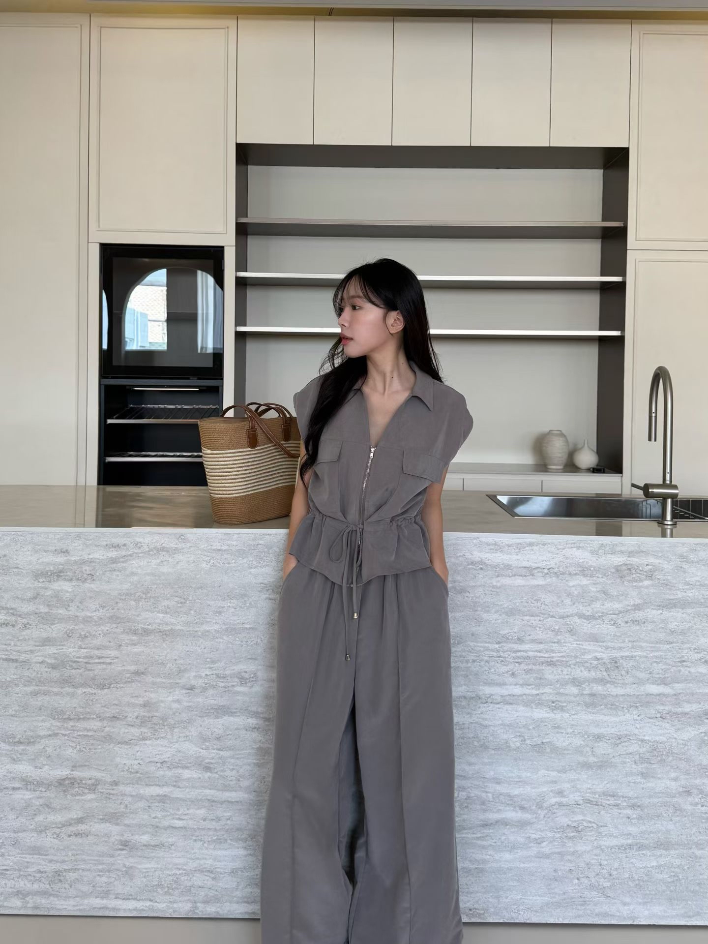 MG17_05 全橡筋直腳褲 (3色)